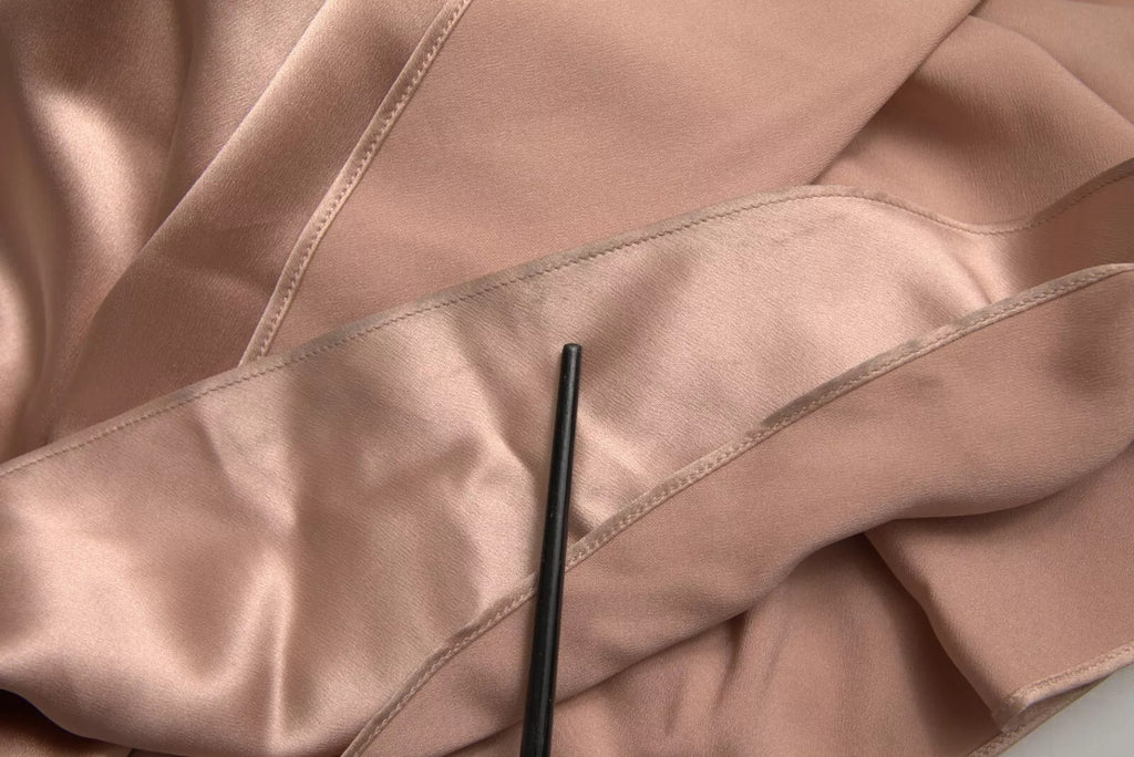 Dolce & Gabbana Rosa Seiden-Stretch-Etuikleid im Meerjungfrauen-Look