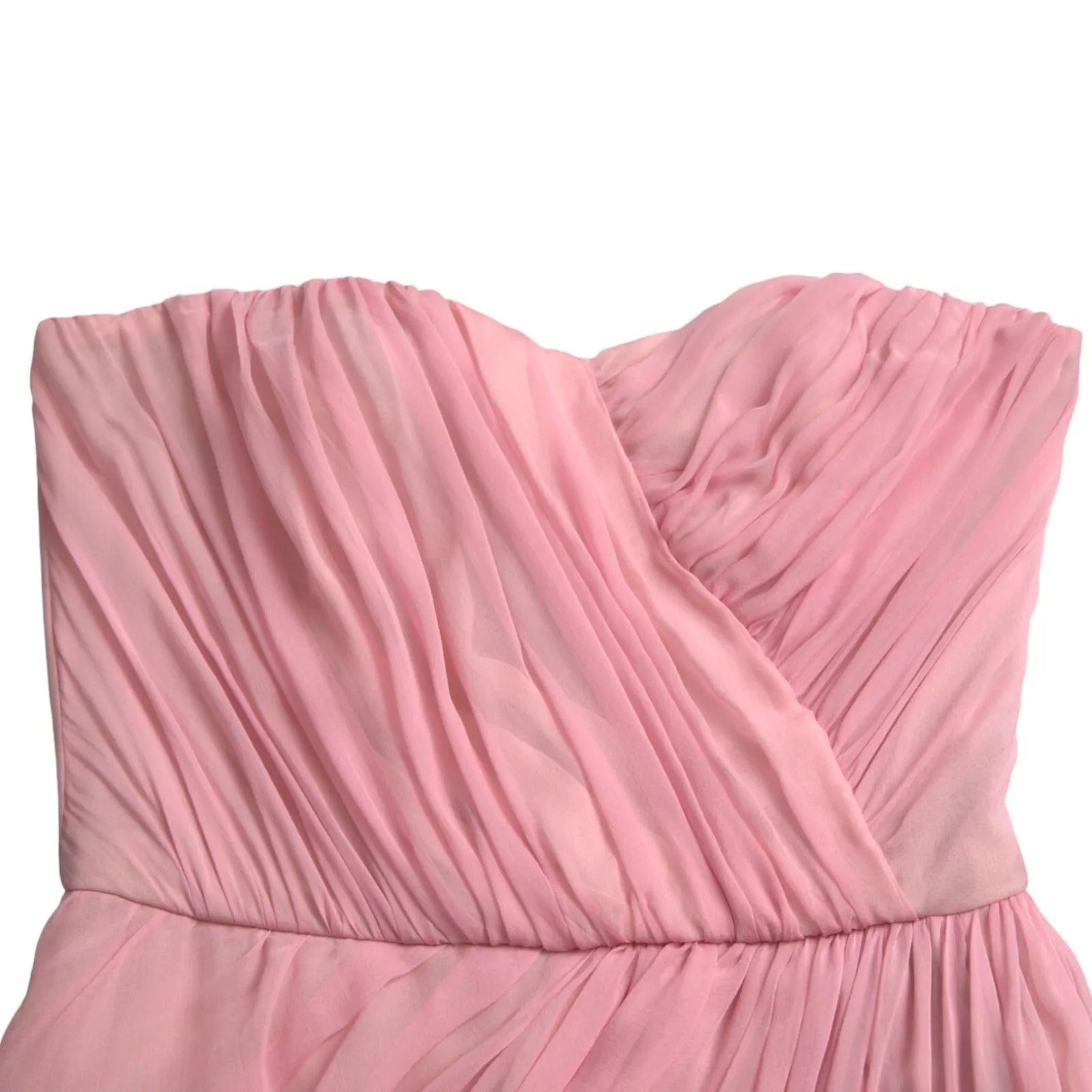 Dolce & Gabbana Rosa Seide Trägerloses Maxi Kleid in A-Linie