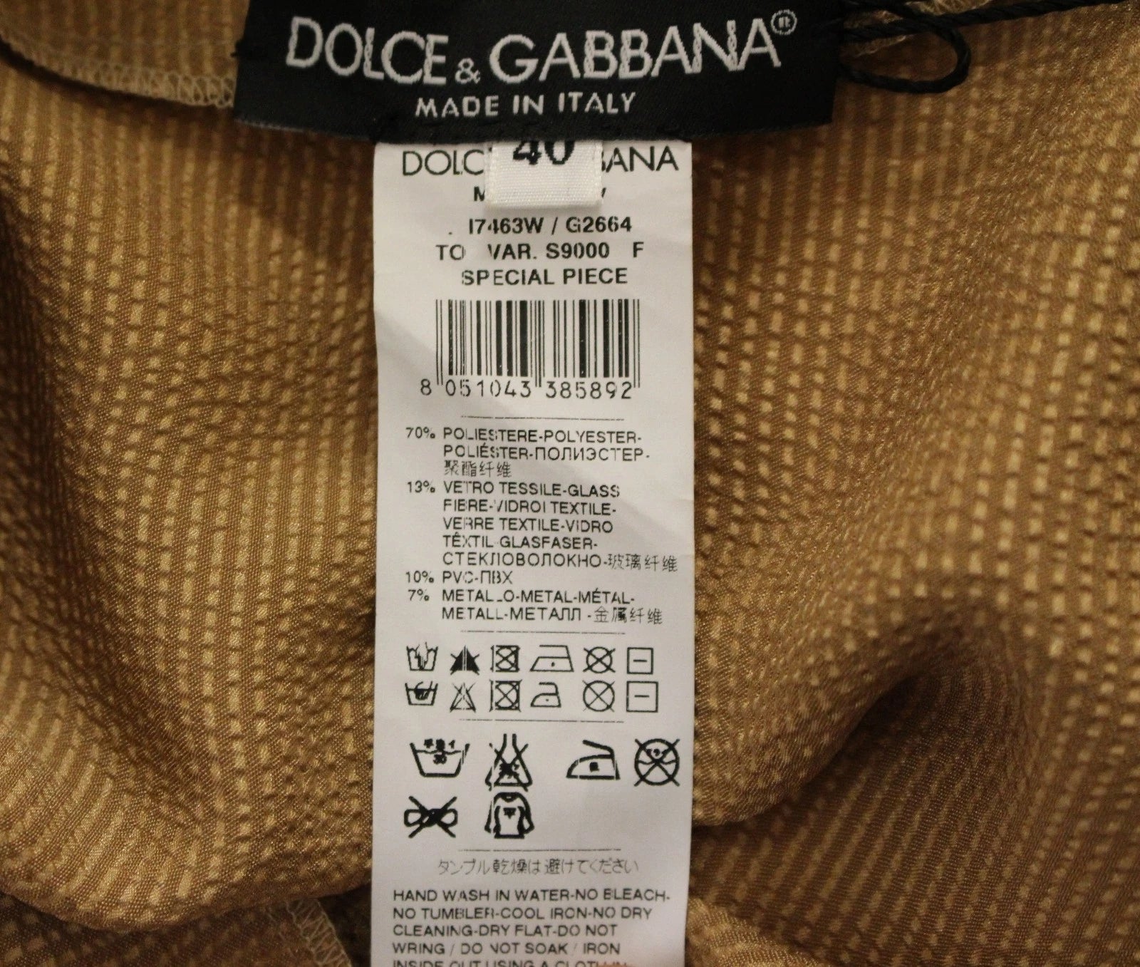 Dolce & Gabbana Gold SPEZIAL Stück Laufsteg Kristallbluse