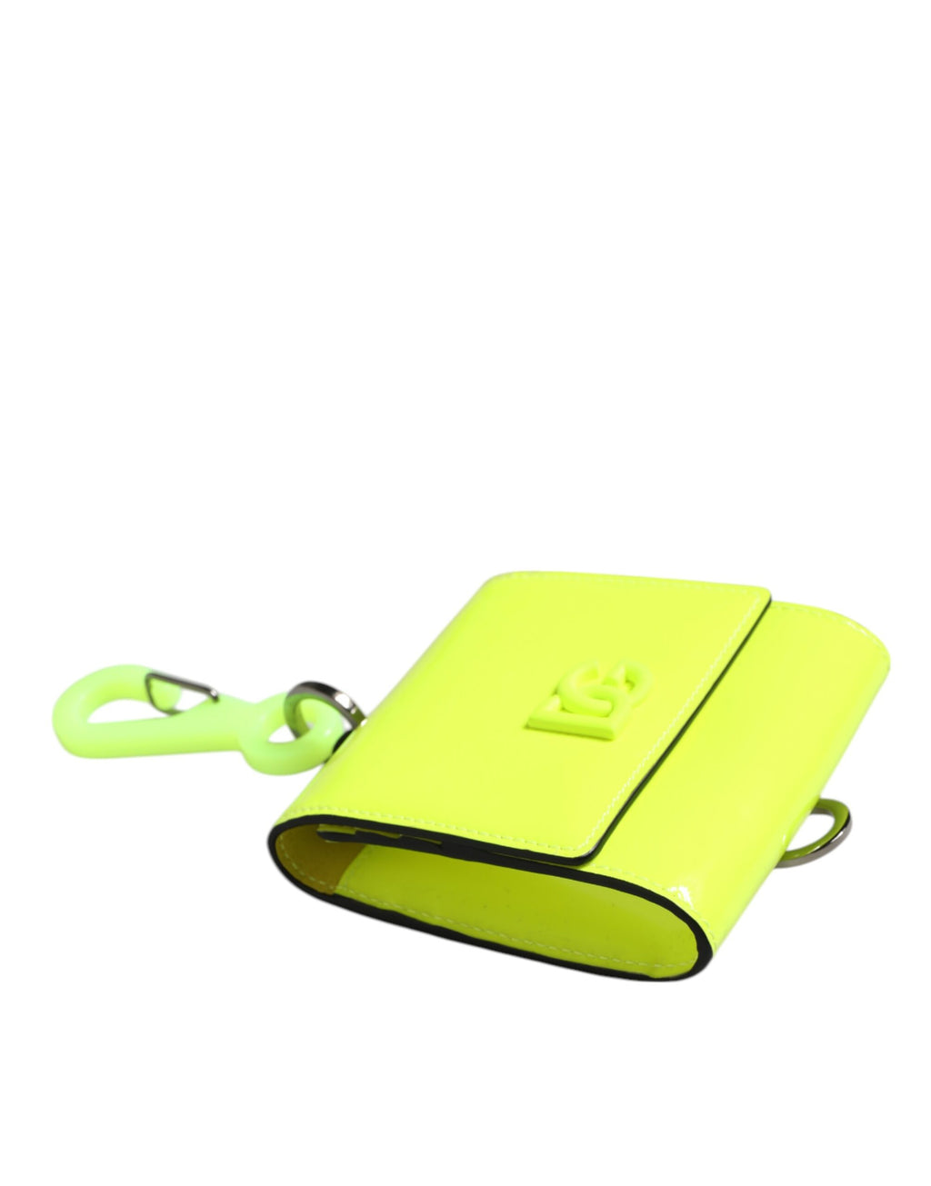 Dolce & Gabbana Geelgroene Bifold DG Logo Portemonnee met Nekkoord