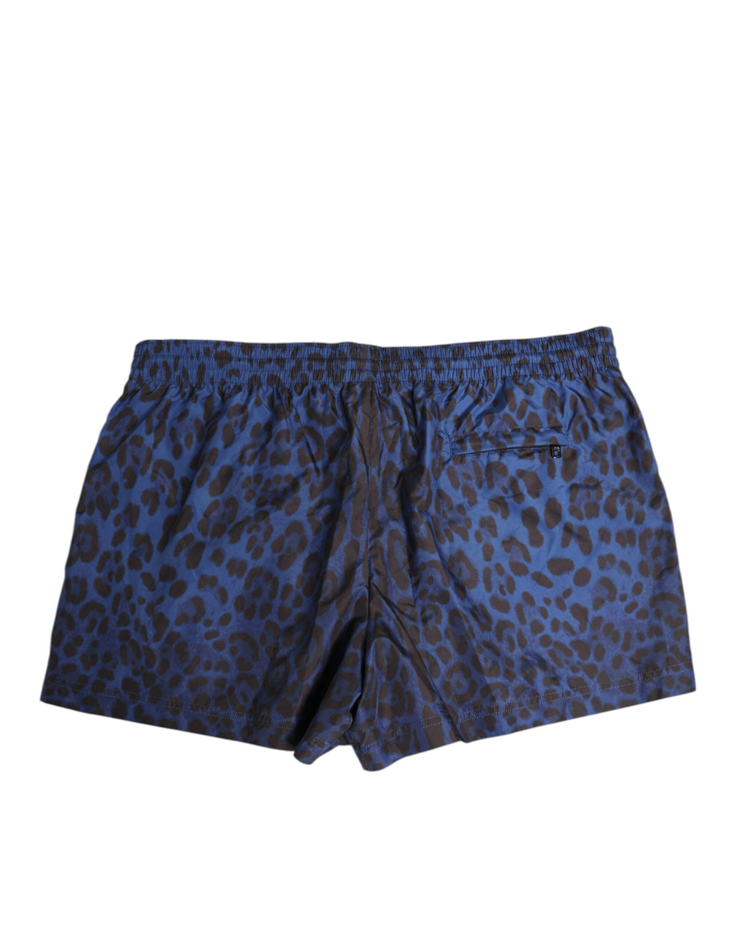 Dolce & Gabbana Blaue Leopard Print Polyester Badebekleidung mit elastischem Bund