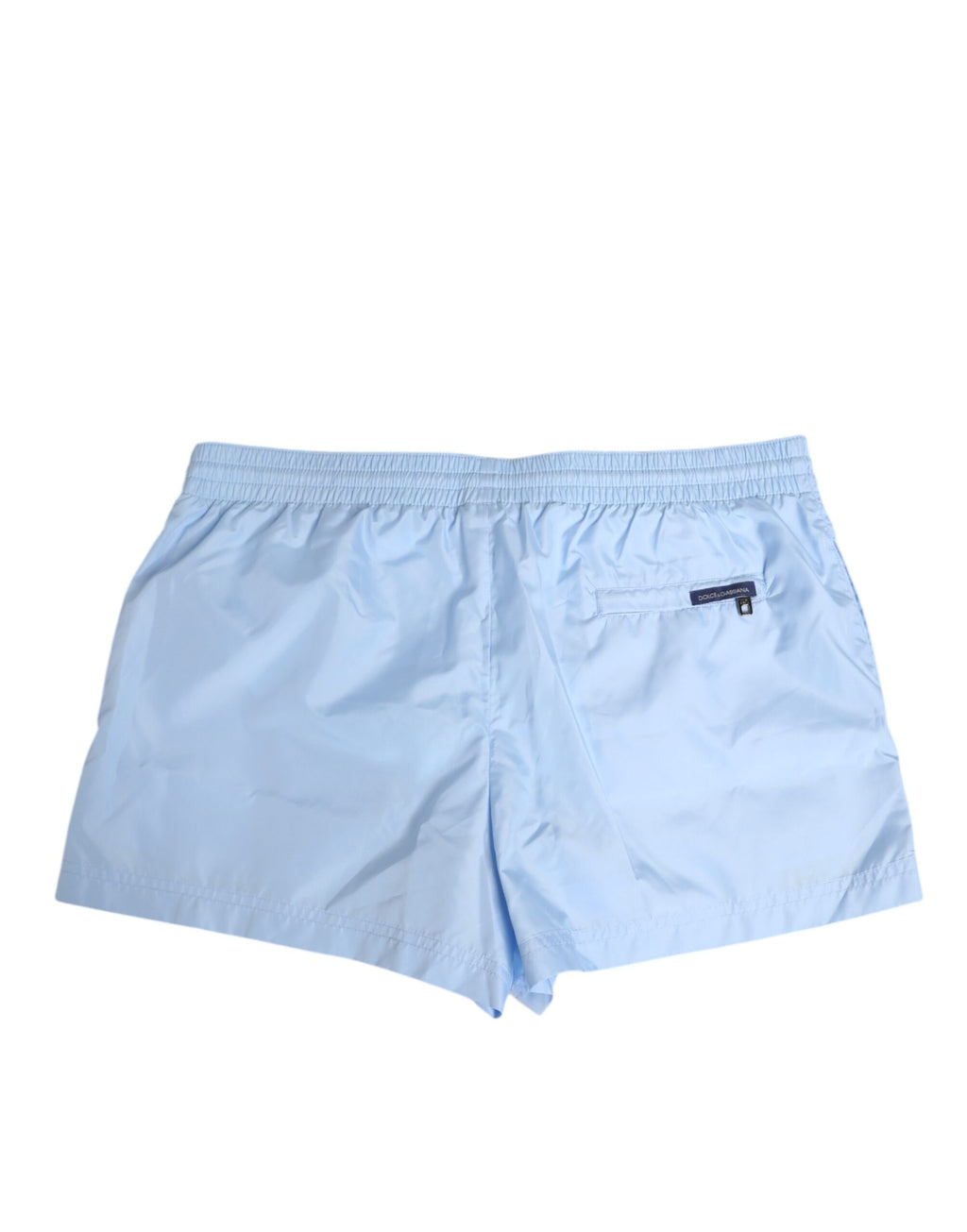 Dolce & Gabbana Hellblaue Nylon DG Logo Tape Herren Shorts Bademode