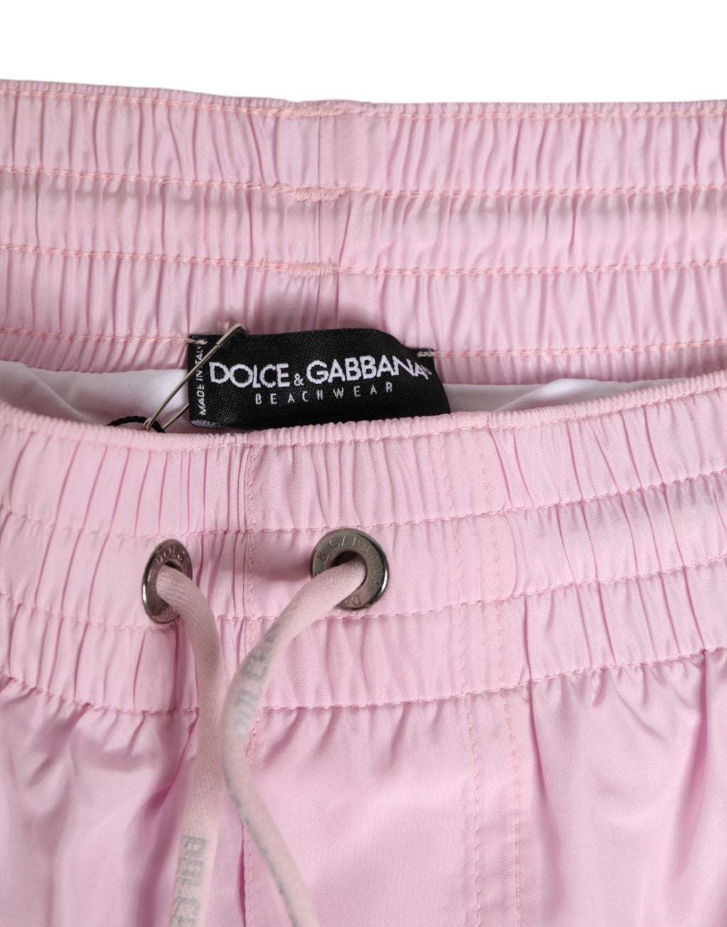 Dolce & Gabbana Rosa Nylon Logo Seitenstreifen Beachwear Herren Bademode