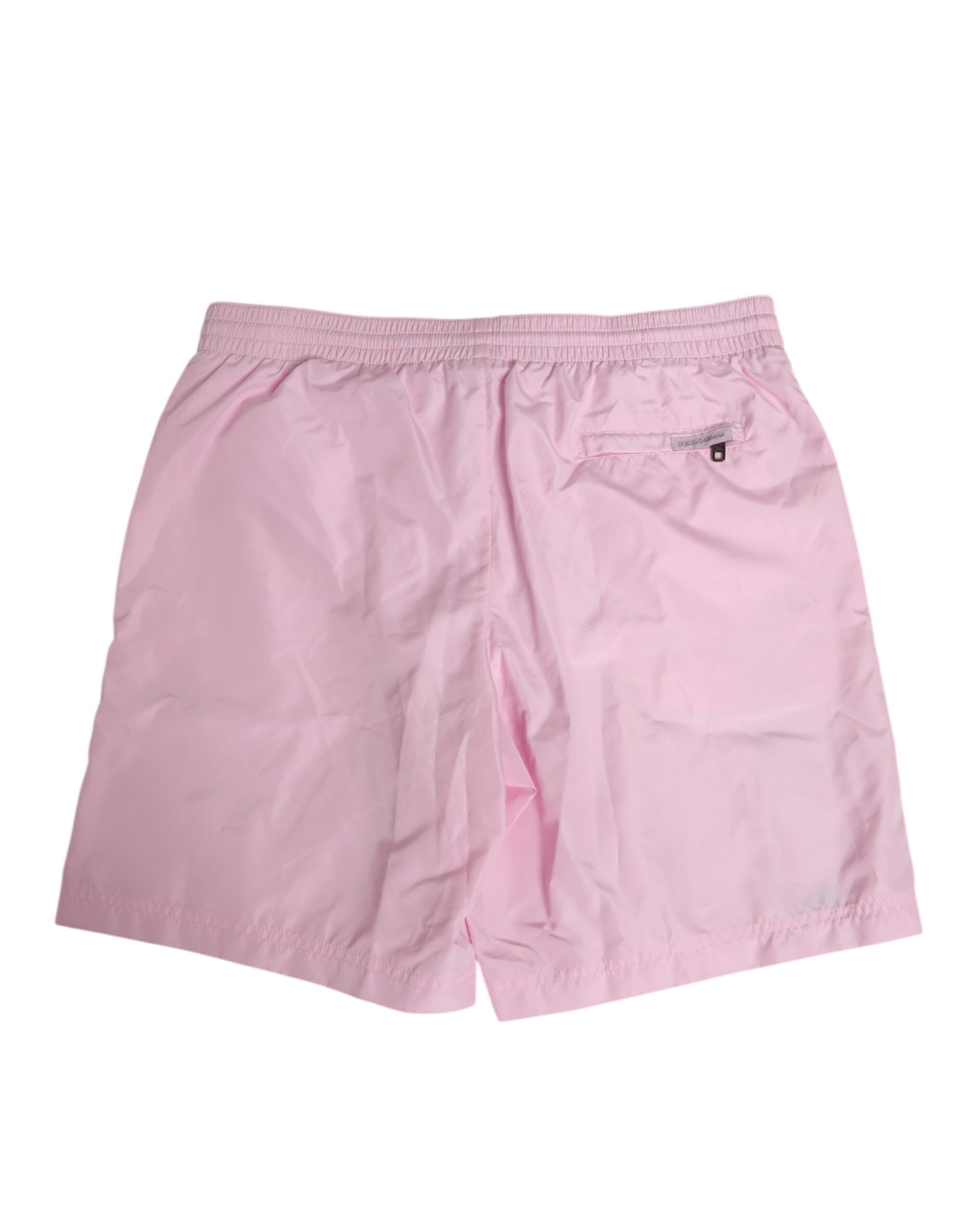 Dolce & Gabbana Rosa Nylon Logo Seitenstreifen Beachwear Herren Bademode