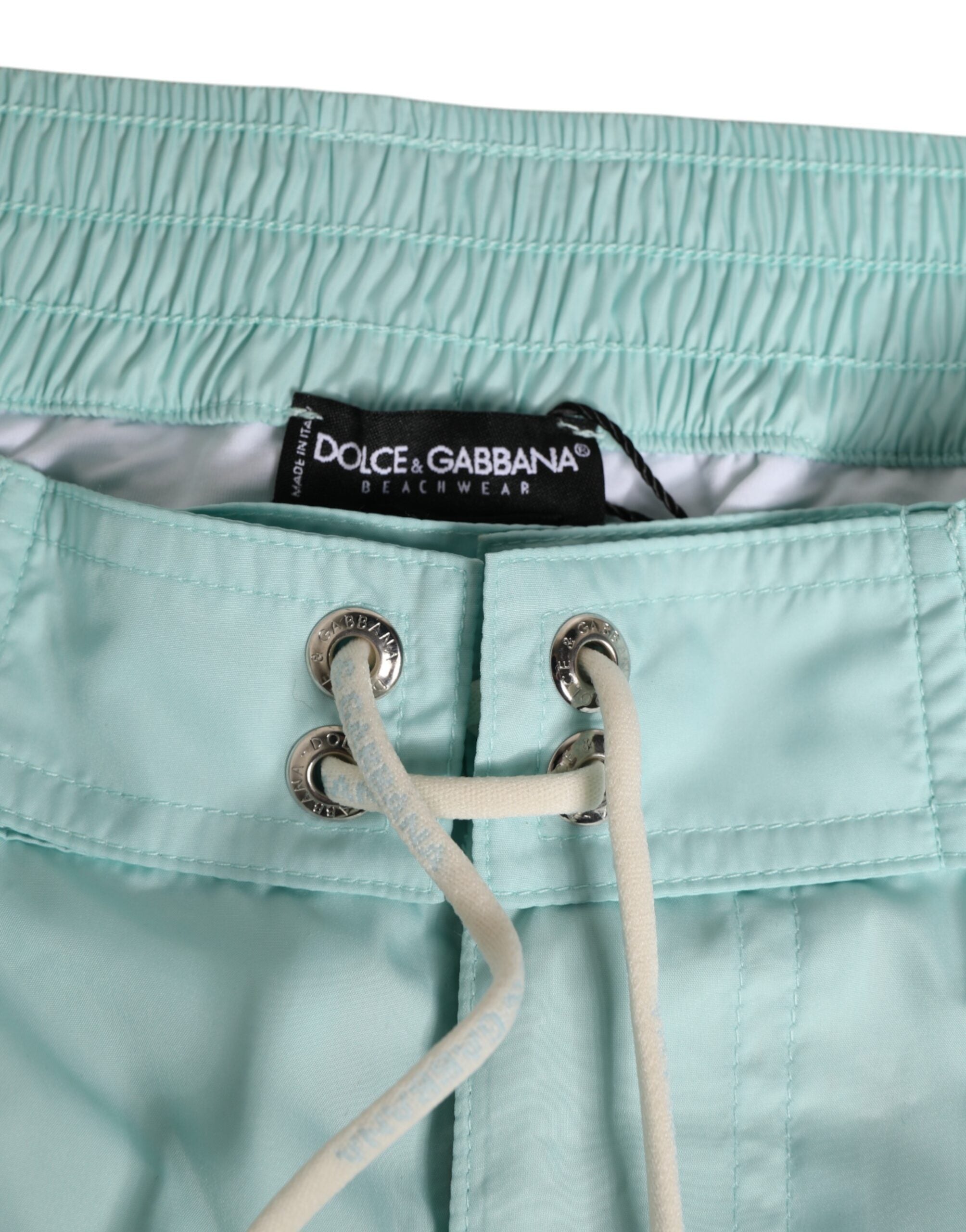 Dolce & Gabbana Aqua Blue Polyester Beachwear Herren Shorts Bademode