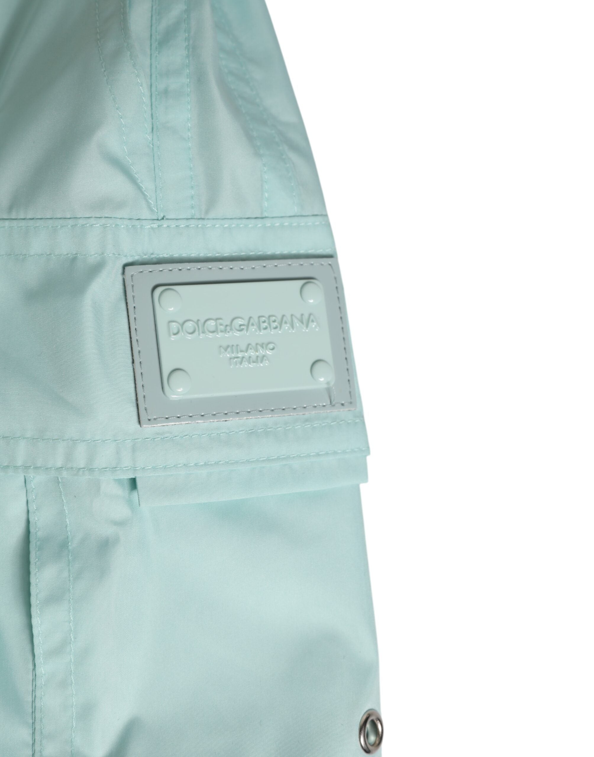 Dolce & Gabbana Aqua Blue Polyester Beachwear Herren Shorts Bademode