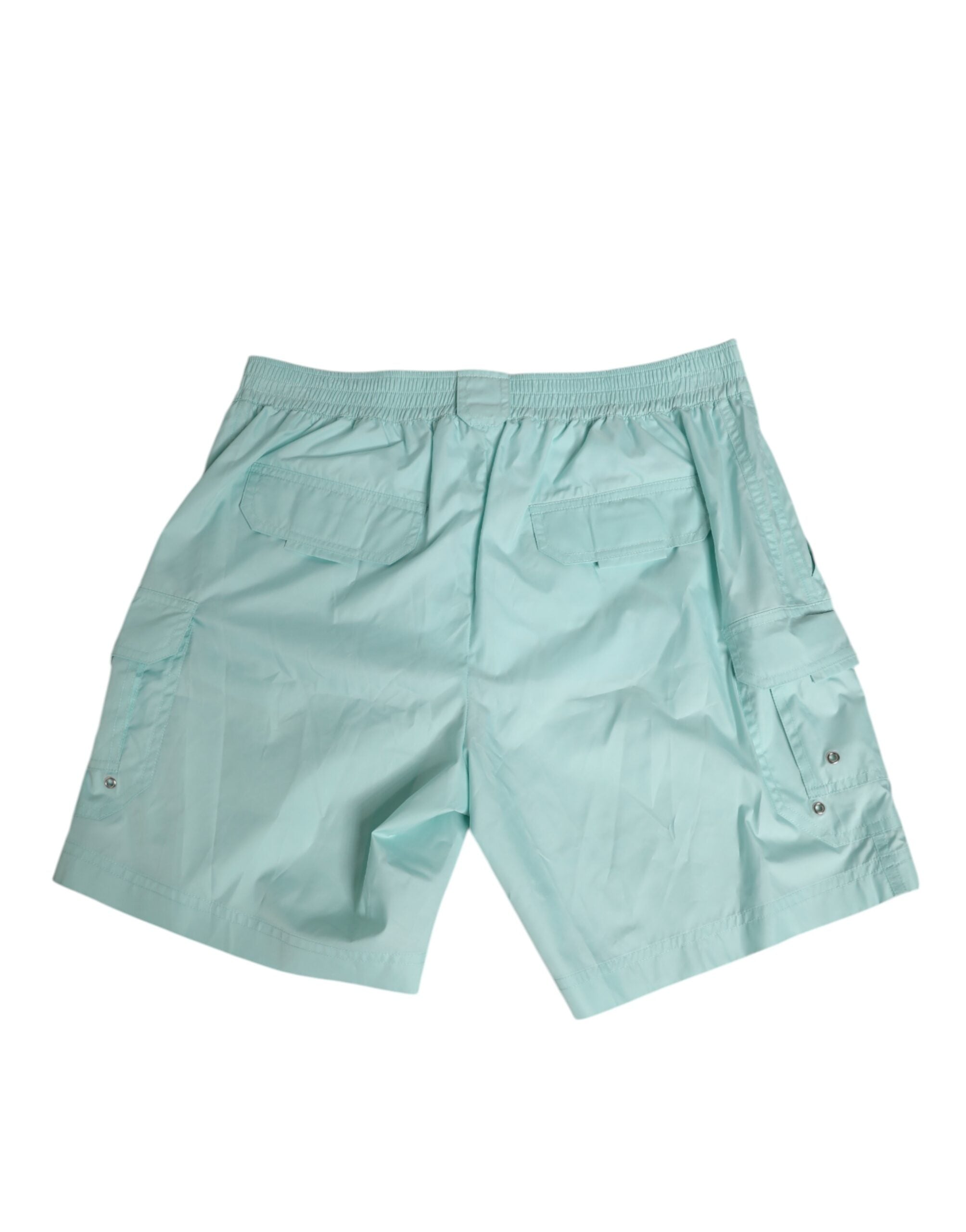 Dolce & Gabbana Aqua Blue Polyester Beachwear Herren Shorts Bademode