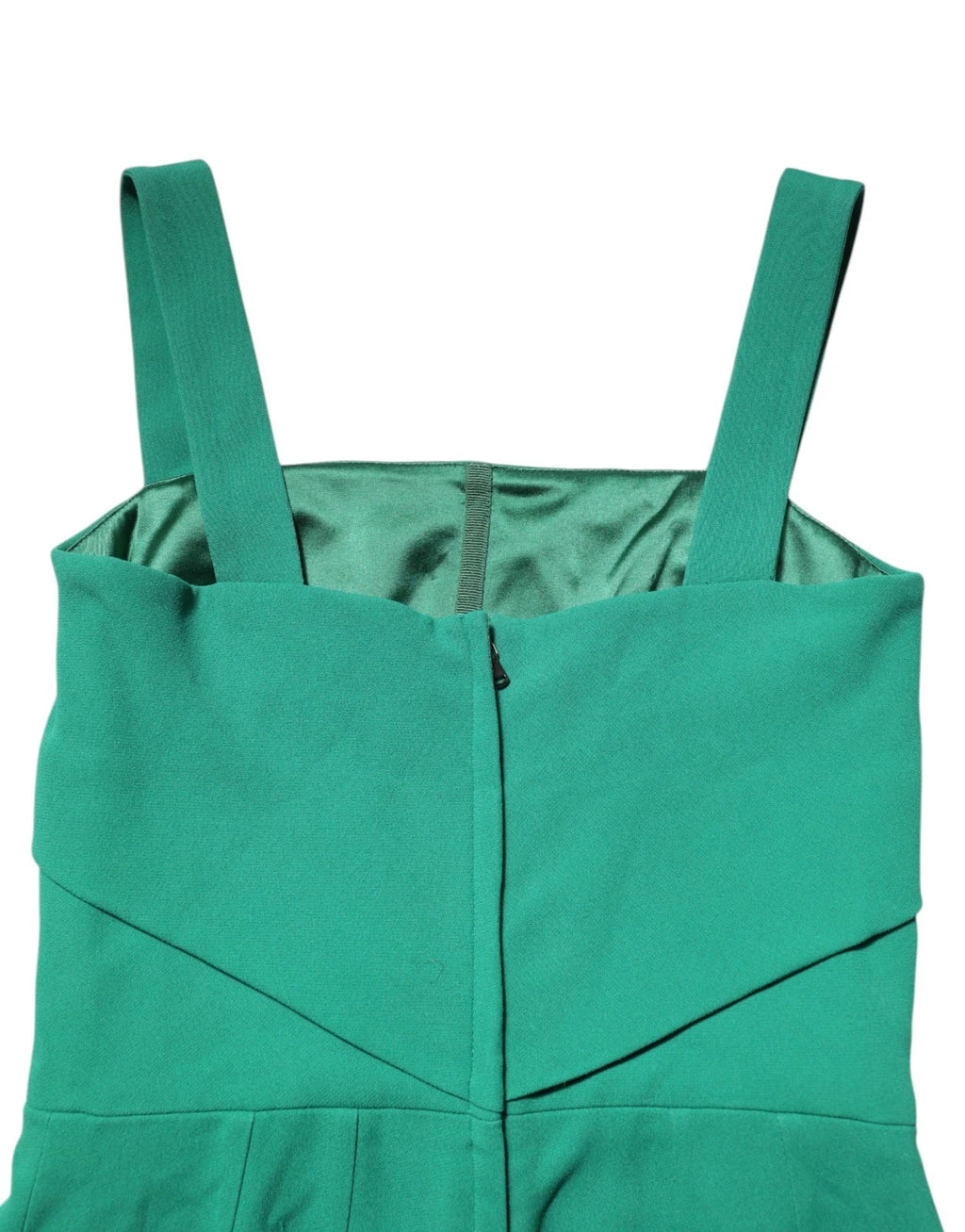 Dolce & Gabbana Dunkelgrünes ärmelloses Bodycon-Kleid aus Rayon