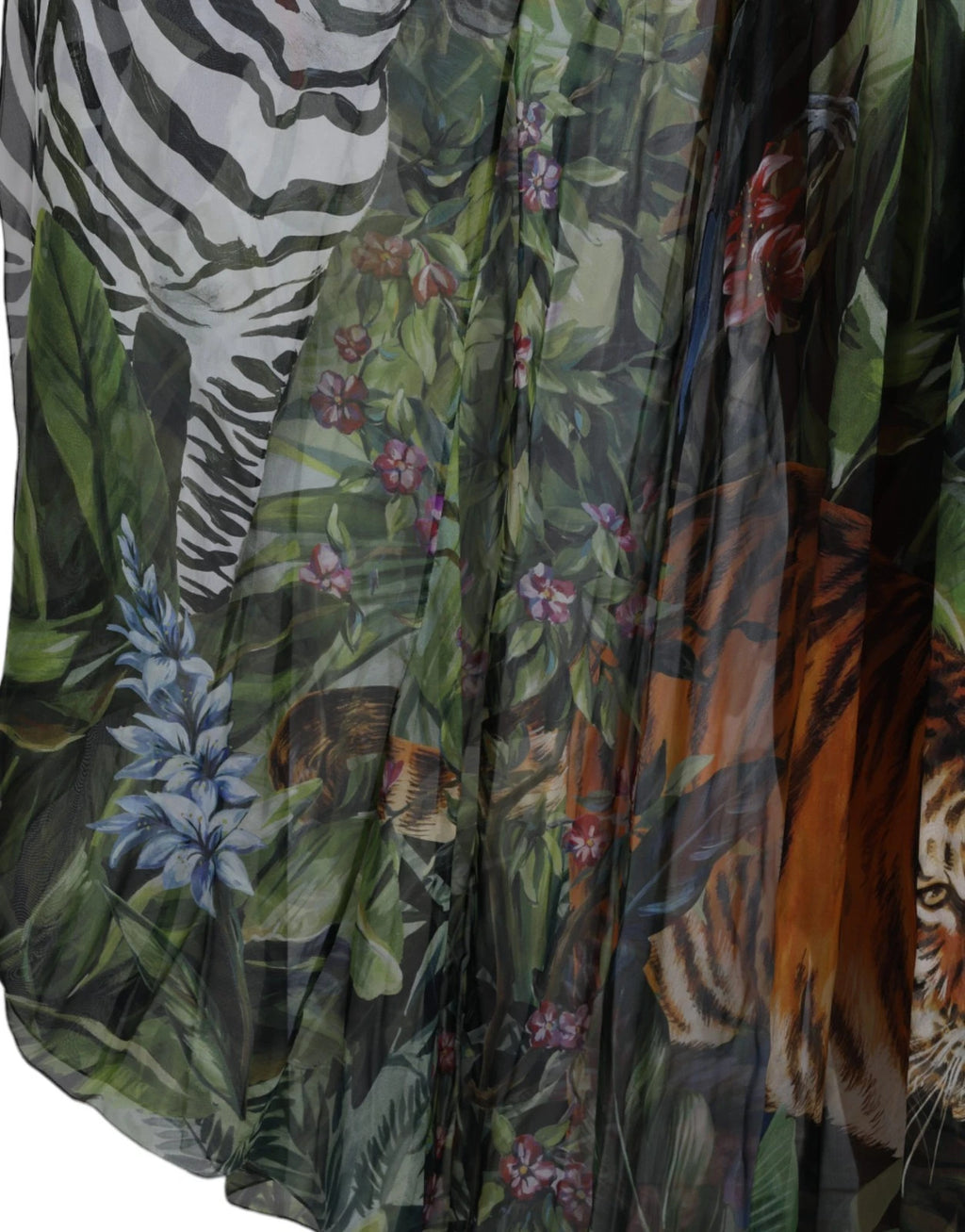 Dolce & Gabbana Maxikleid aus Seide mit Dschungel-Print, mehrfarbig, für Damen