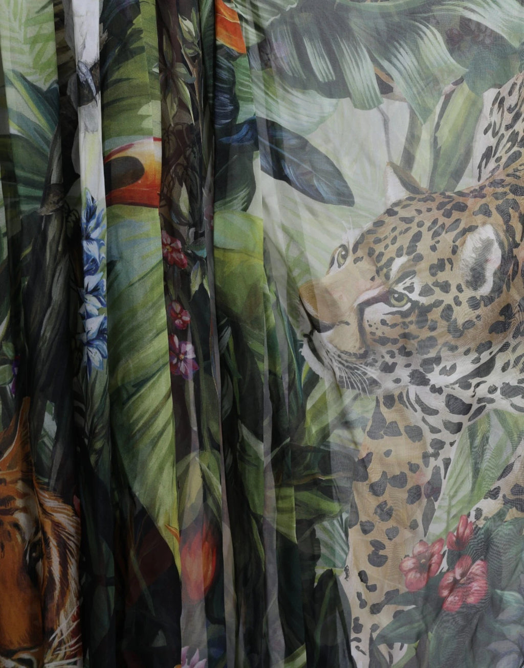 Dolce & Gabbana Maxikleid aus Seide mit Dschungel-Print, mehrfarbig, für Damen