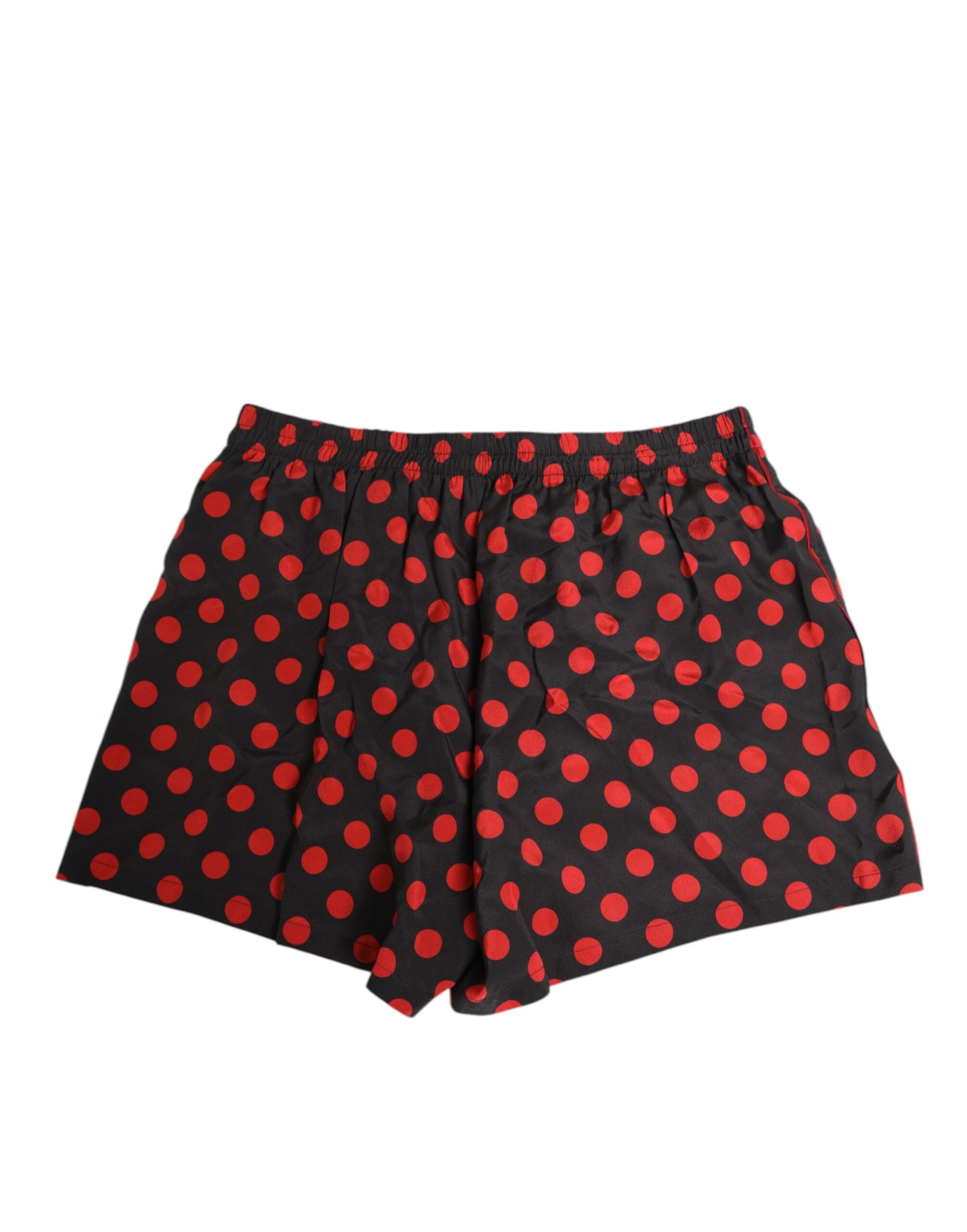 Dolce & Gabbana Schwarz Seide Polka Dot Boxershorts Männer Unterwäsche