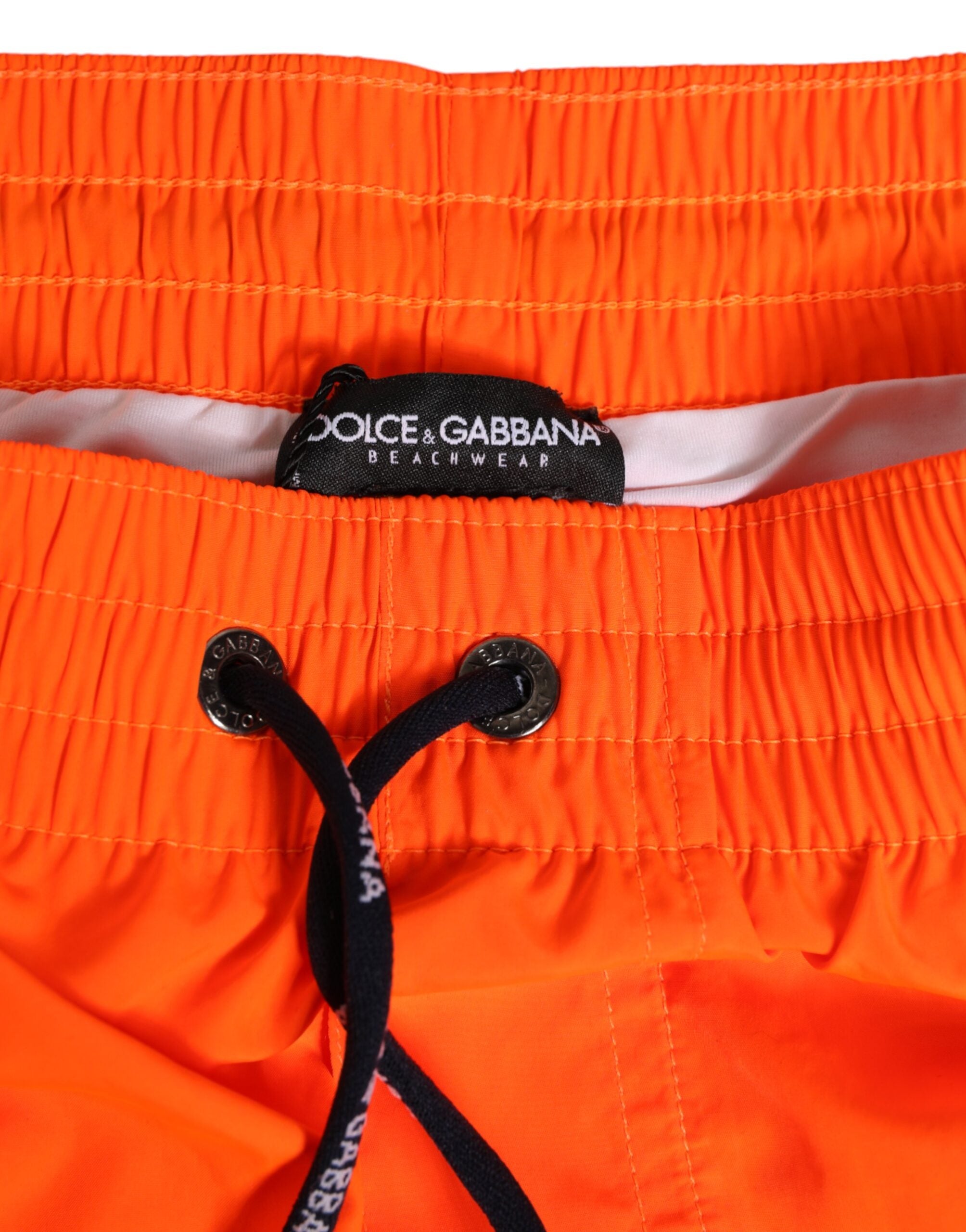 Dolce & Gabbana Orange Polyester Beachwear Herren Shorts Badebekleidung