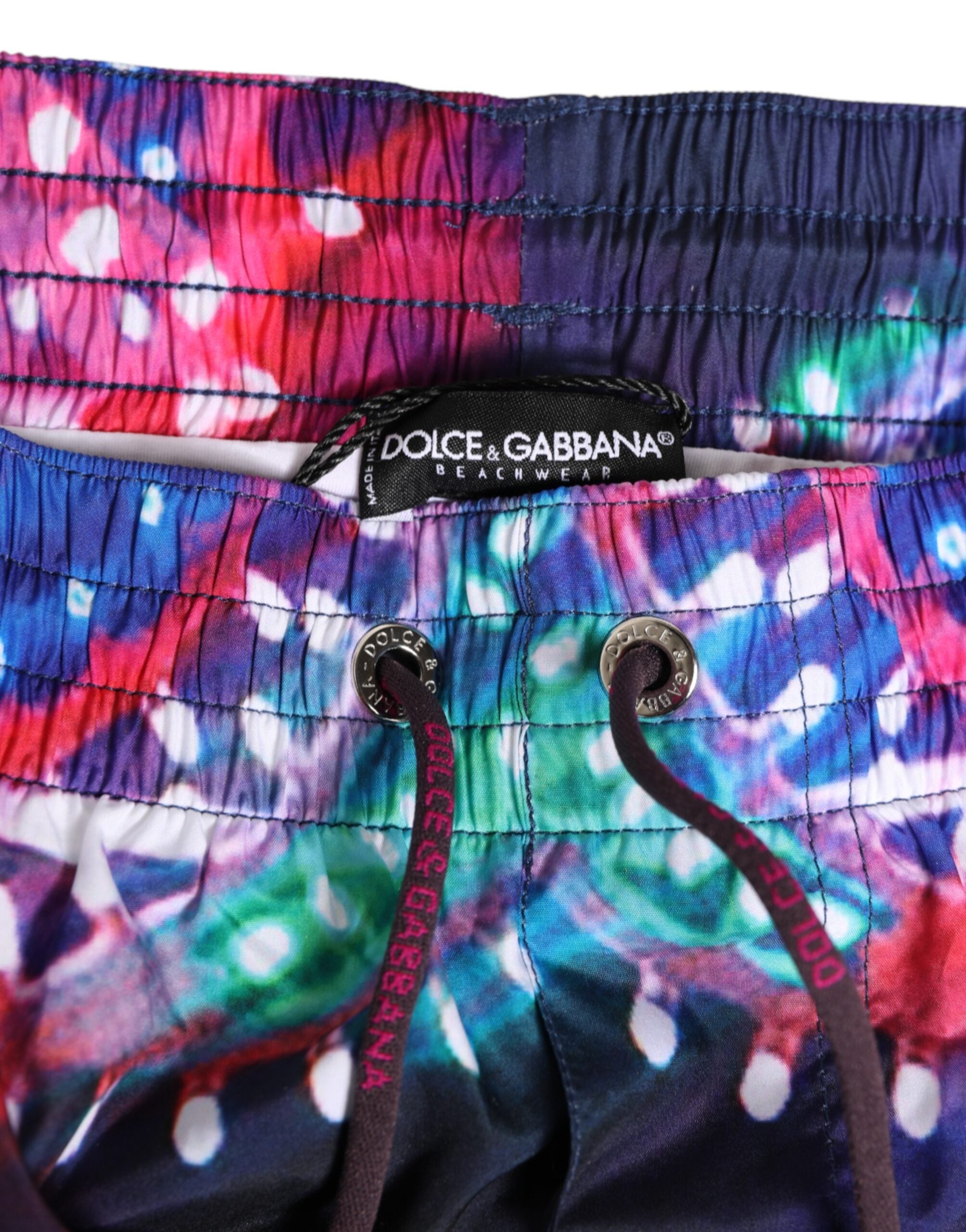 Dolce & Gabbana Multicolor Neon Print Polyester Shorts Bademode