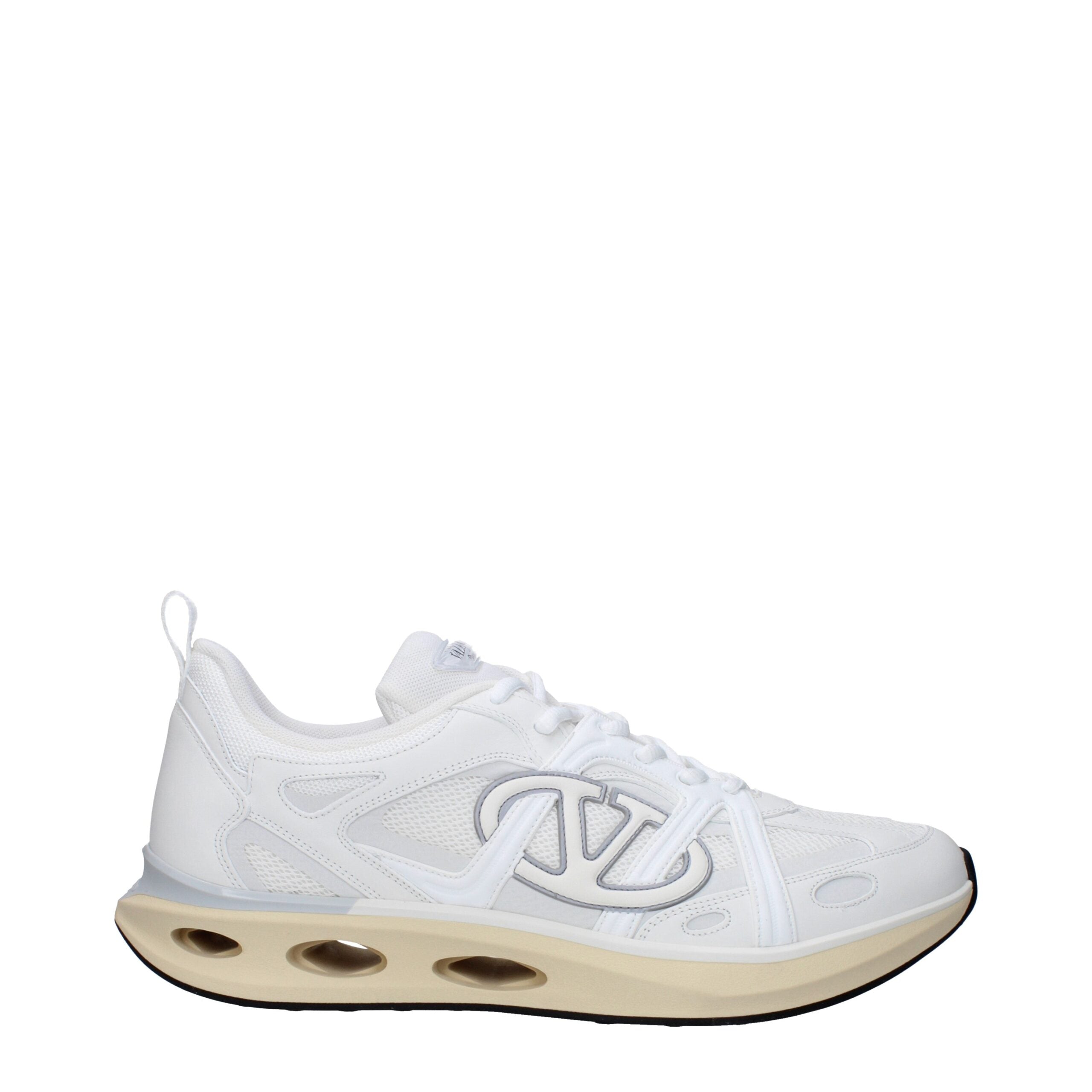 Valentino Garavani Weißer Stoff Sportliche Turnschuhe