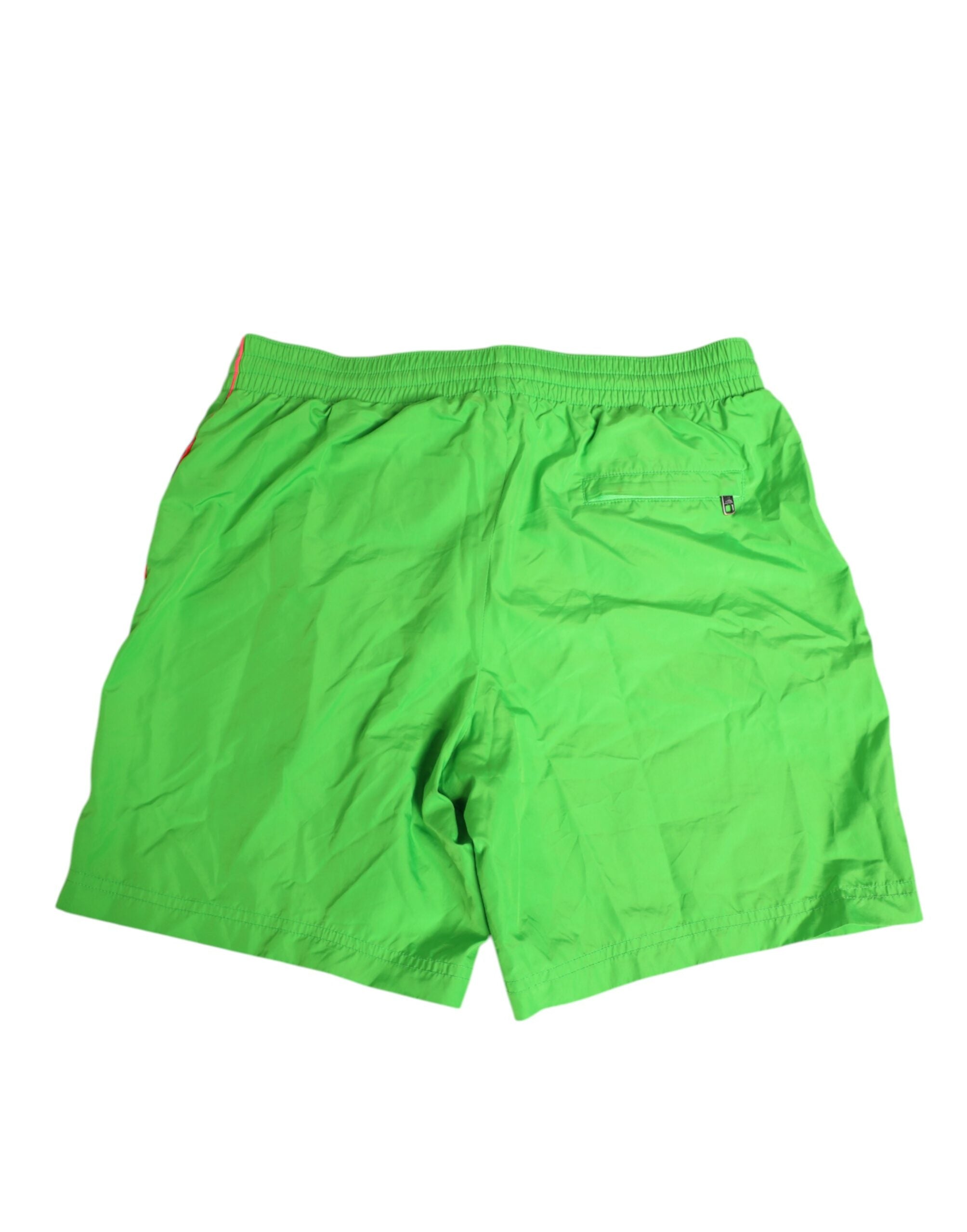 Dolce & Gabbana Grünes Nylon Kordelzug Männer Shorts Bademode