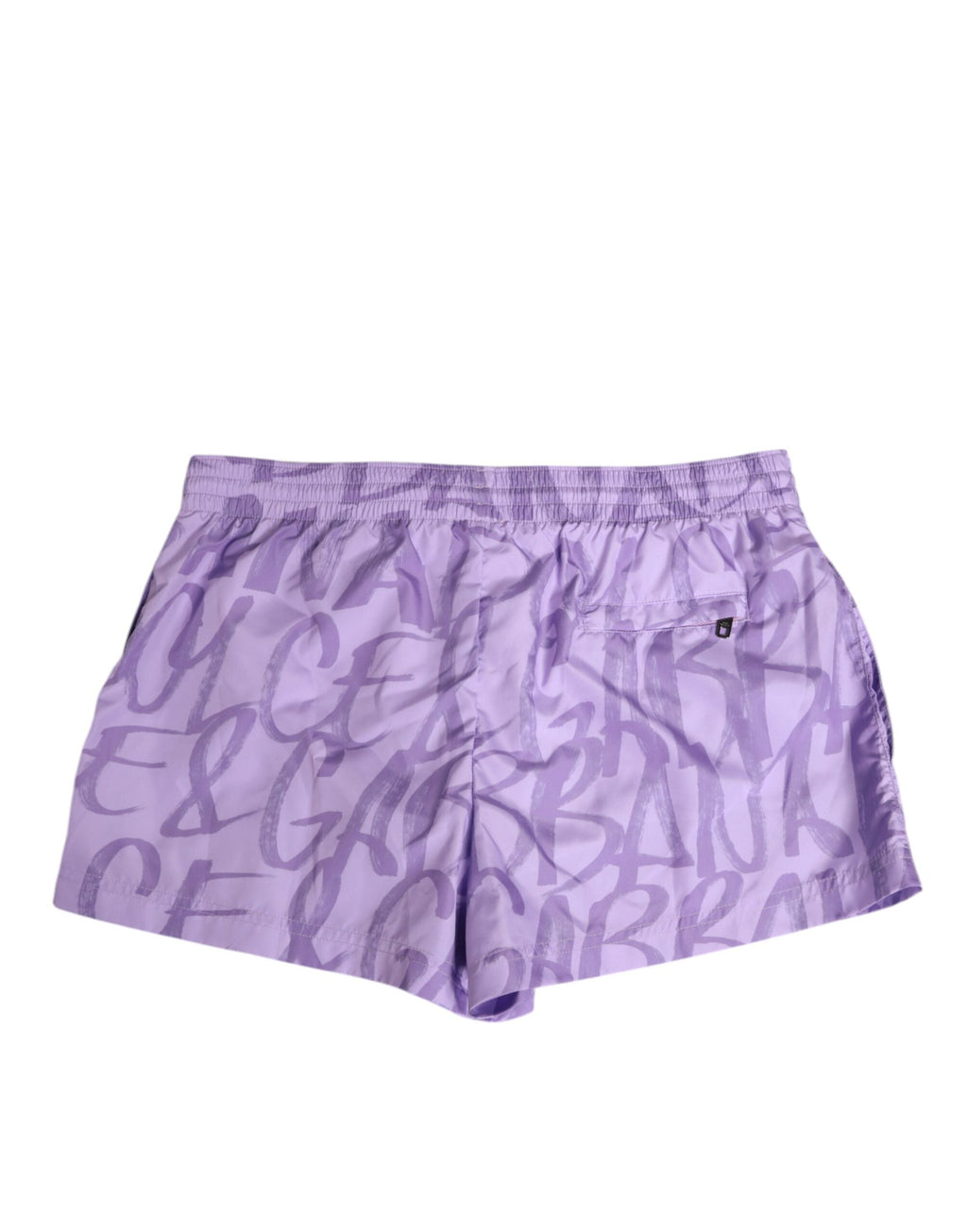 Dolce & Gabbana Lila DG Logo Print Nylon Herren Shorts Bademode