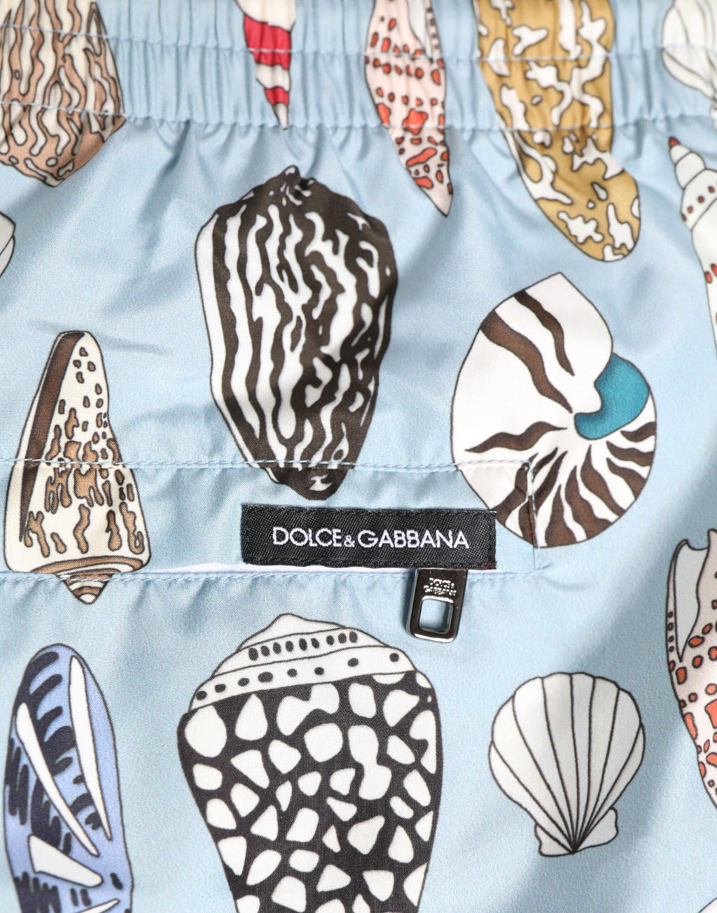 Dolce & Gabbana Blaue Muschel Druck Nylon Männer Shorts Bademode
