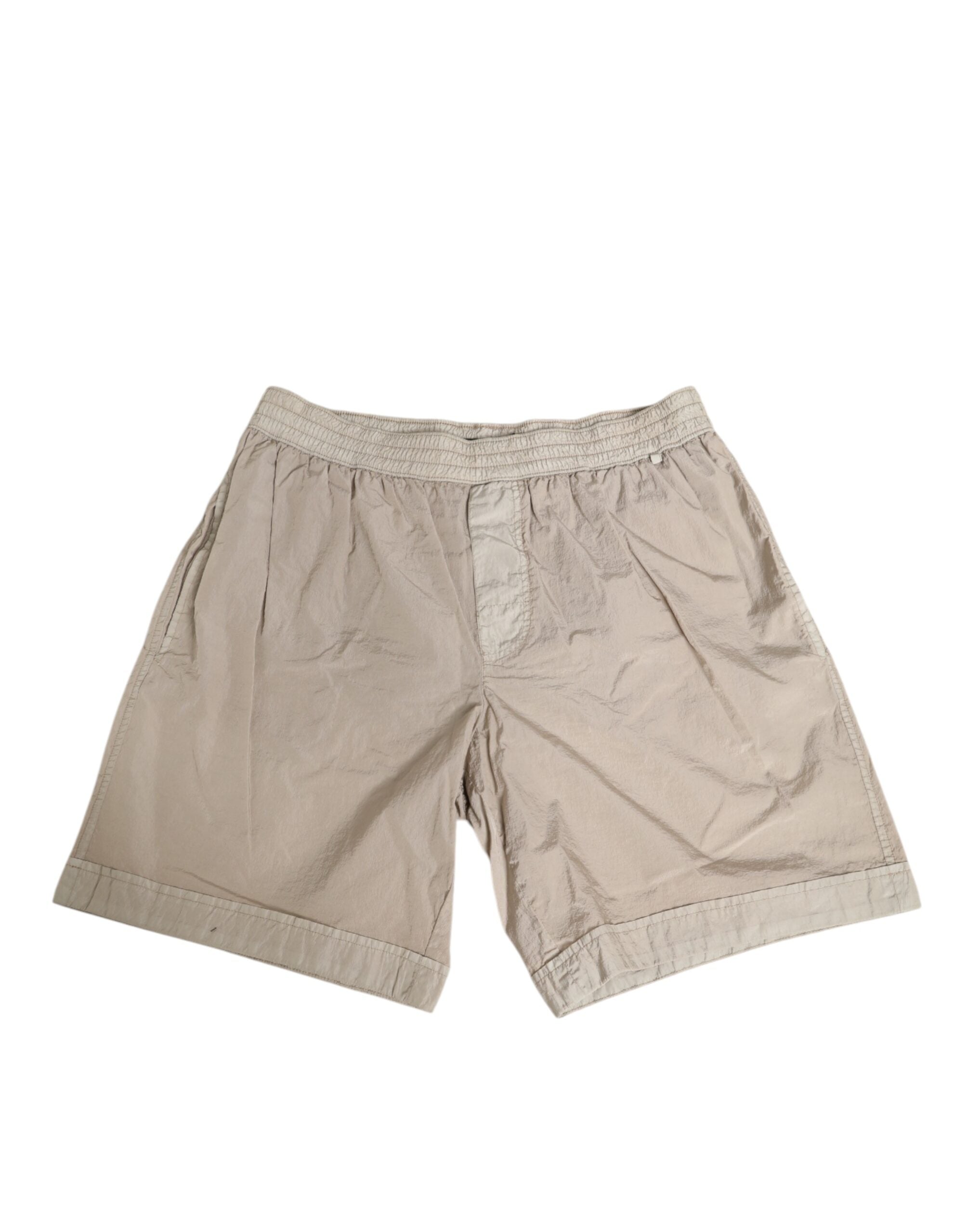 Dolce & Gabbana Beige Nylon Beachwear Männer Boxer Short Bademode