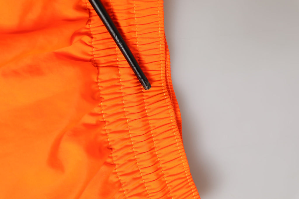 Dolce & Gabbana Orange Polyester Beachwear Herren Shorts Badebekleidung