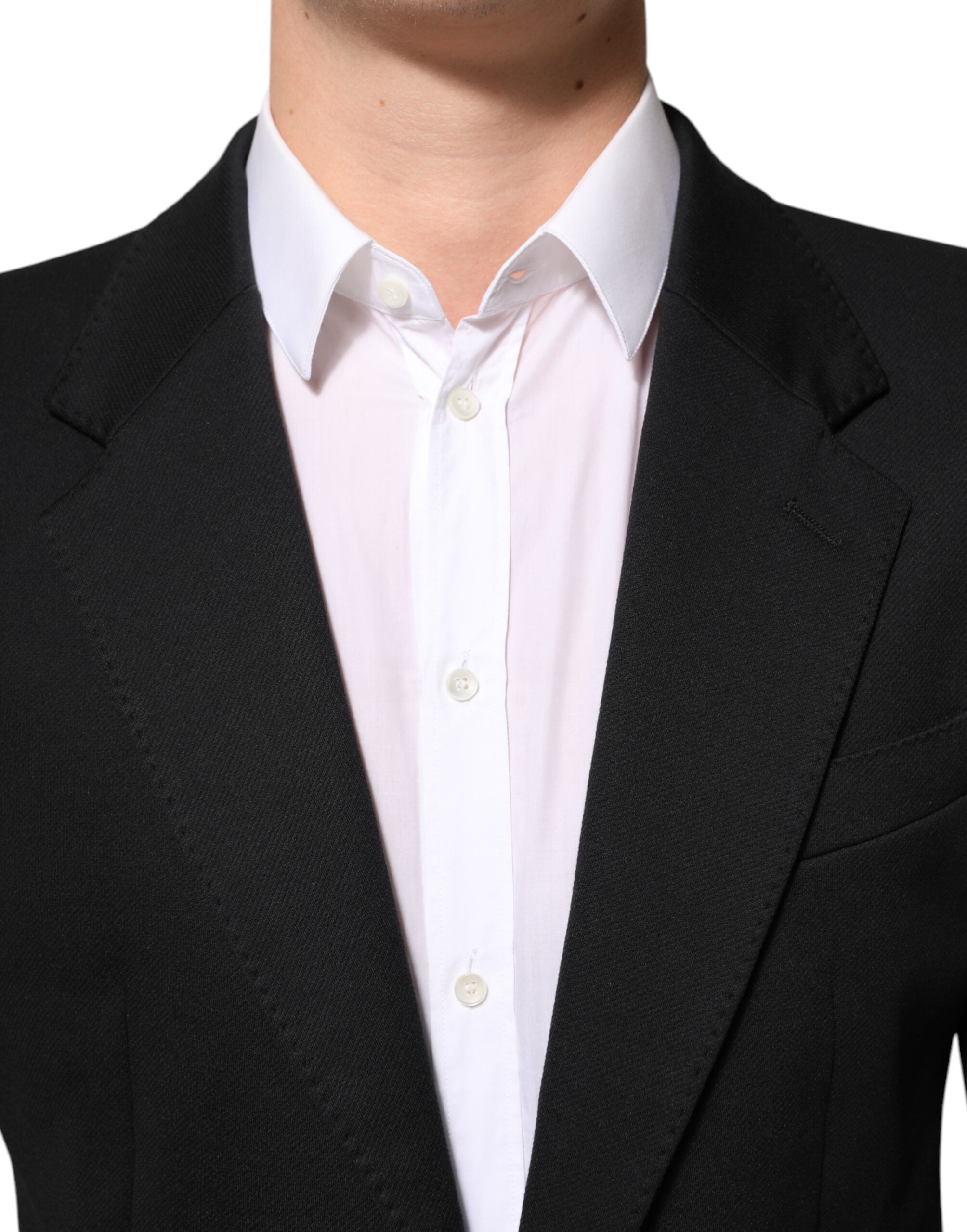 Dolce & Gabbana Dunkelblau Baumwolle Männer Jacke Mantel Blazer Anzug