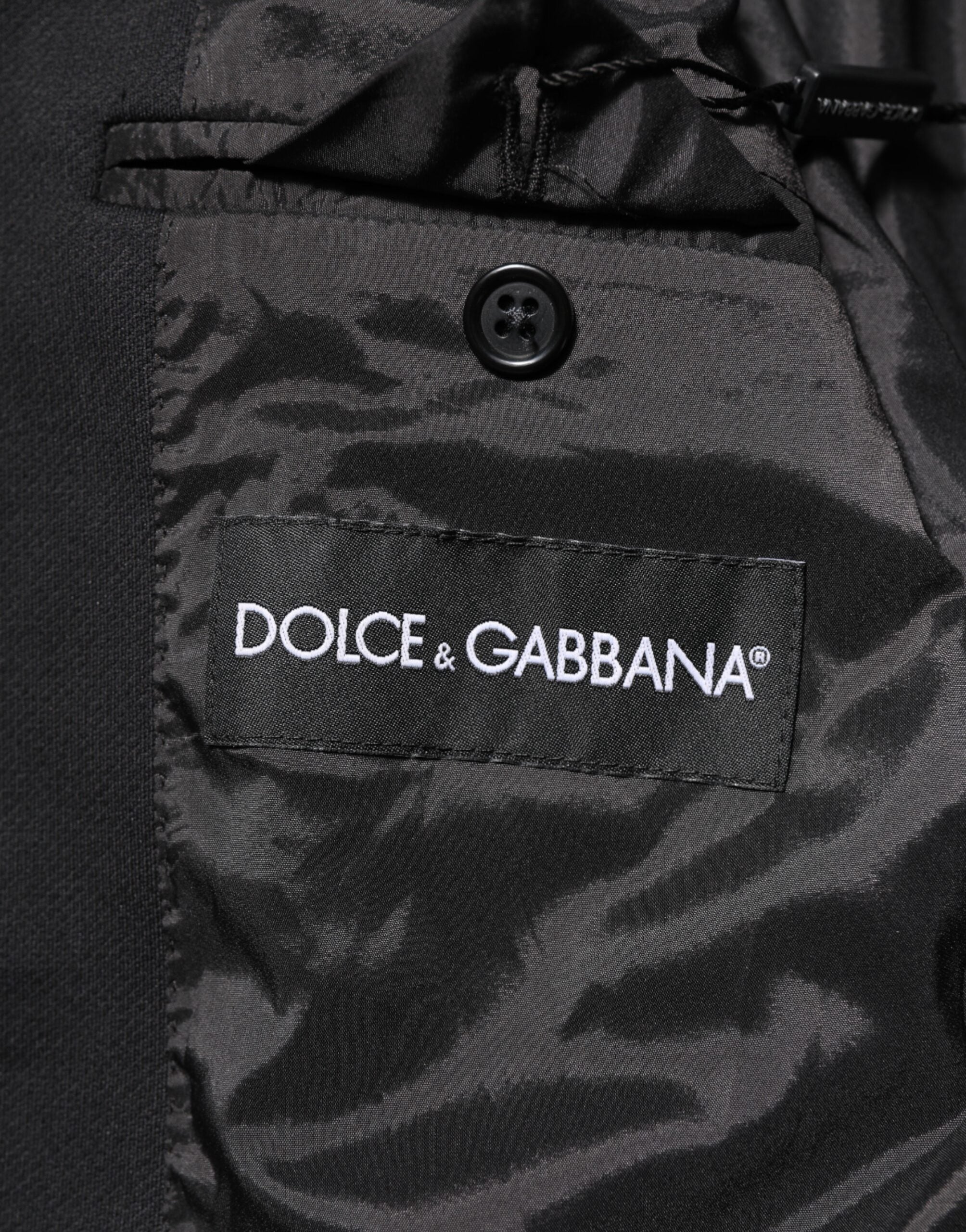 Dolce & Gabbana Dunkelblau Baumwolle Männer Jacke Mantel Blazer Anzug