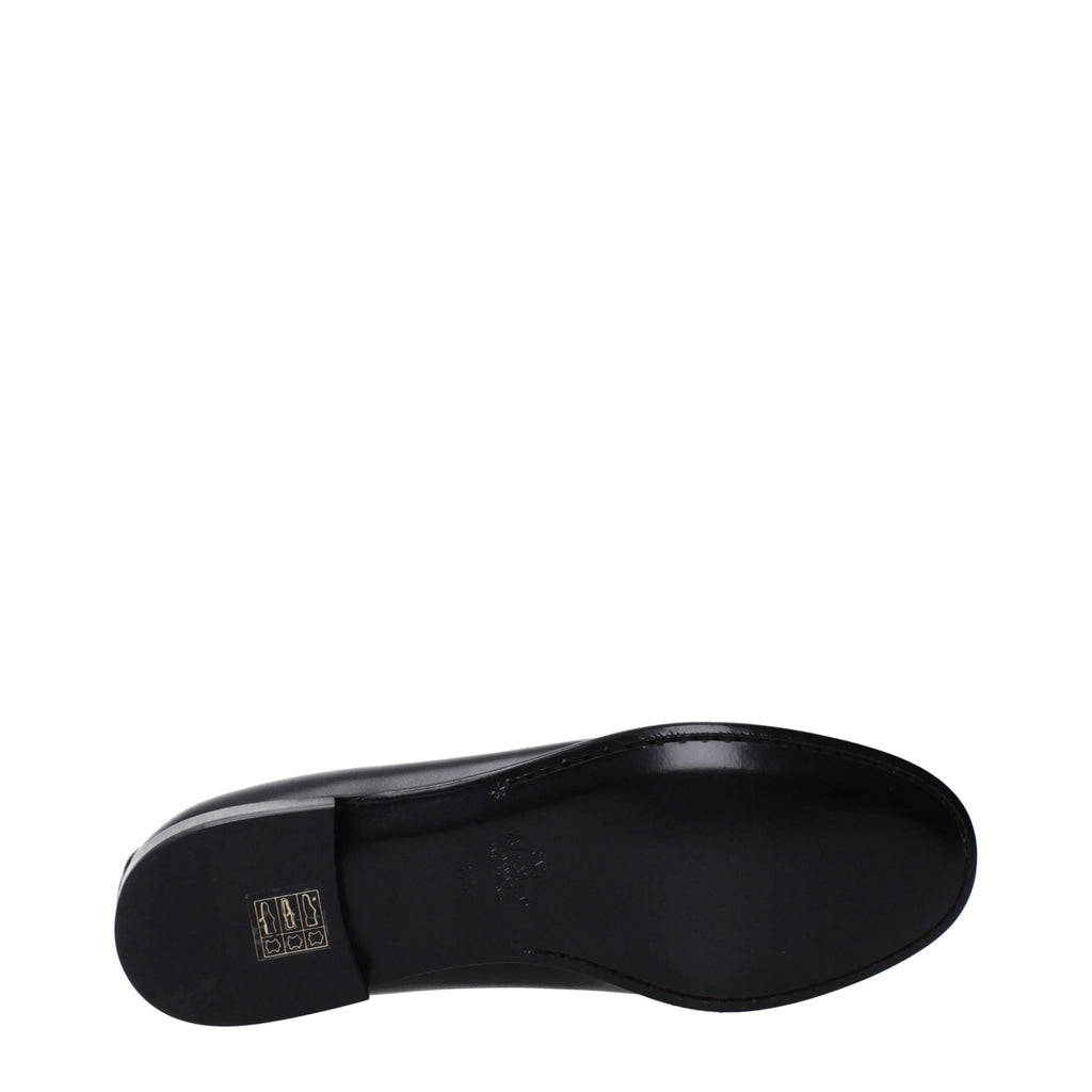 Valentino Garavani Schwarze Leder Slipper