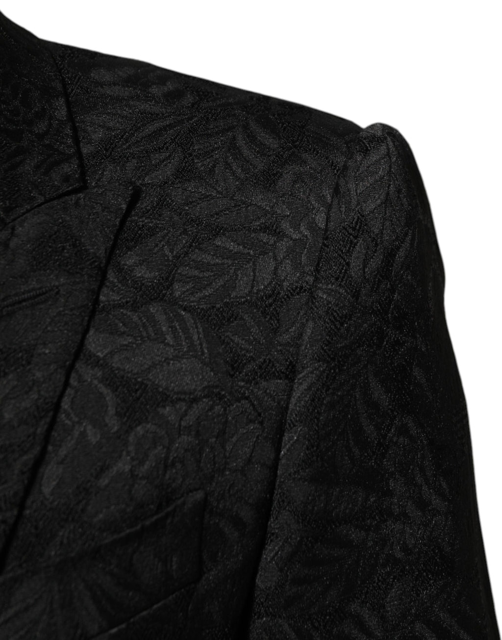 Dolce & Gabbana Schwarzer 3-teiliger Brokat-Jacquard-Anzug MARTINI
