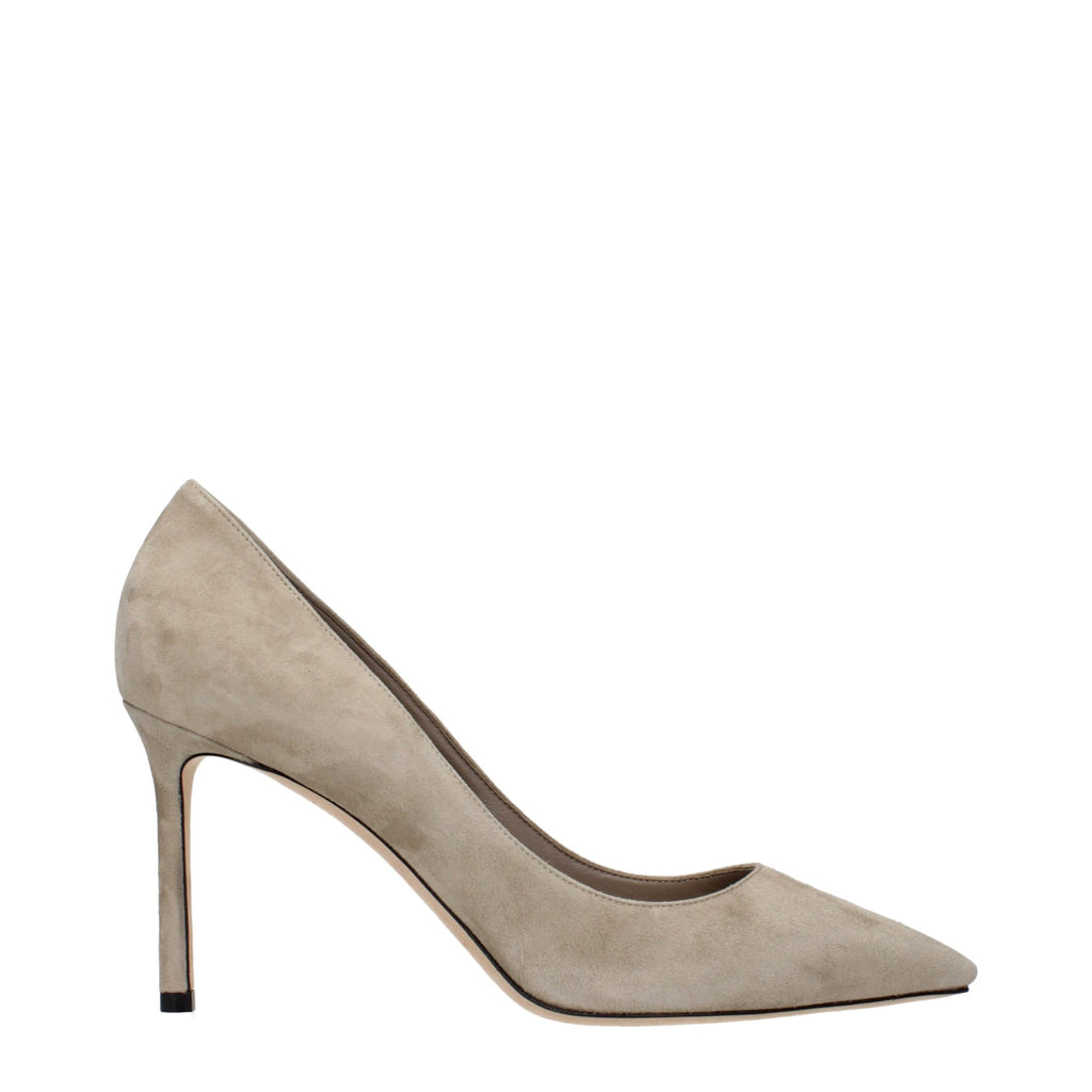 Jimmy Choo Graue Leder Pumps mit hohem Absatz