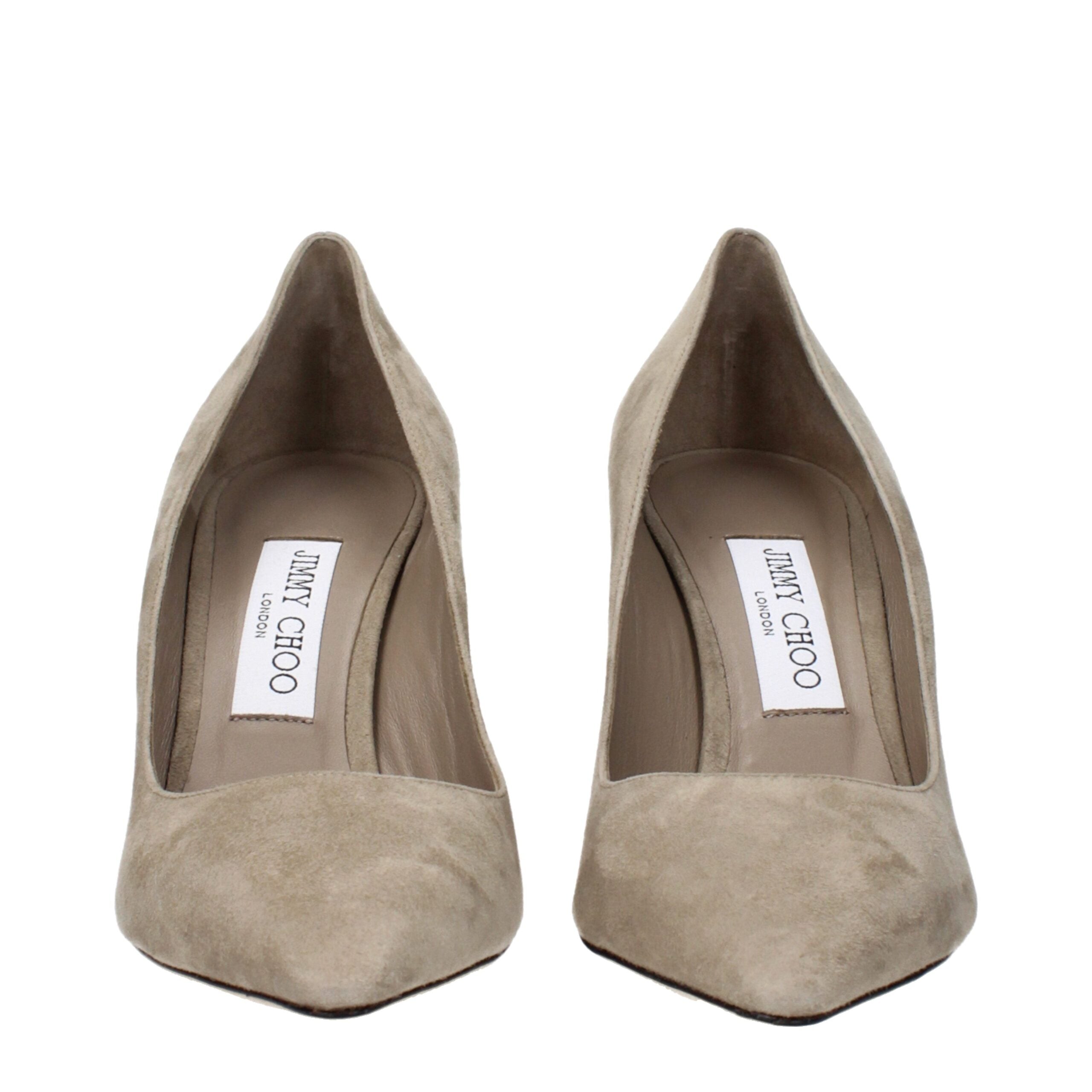 Jimmy Choo Graue Leder Pumps mit hohem Absatz