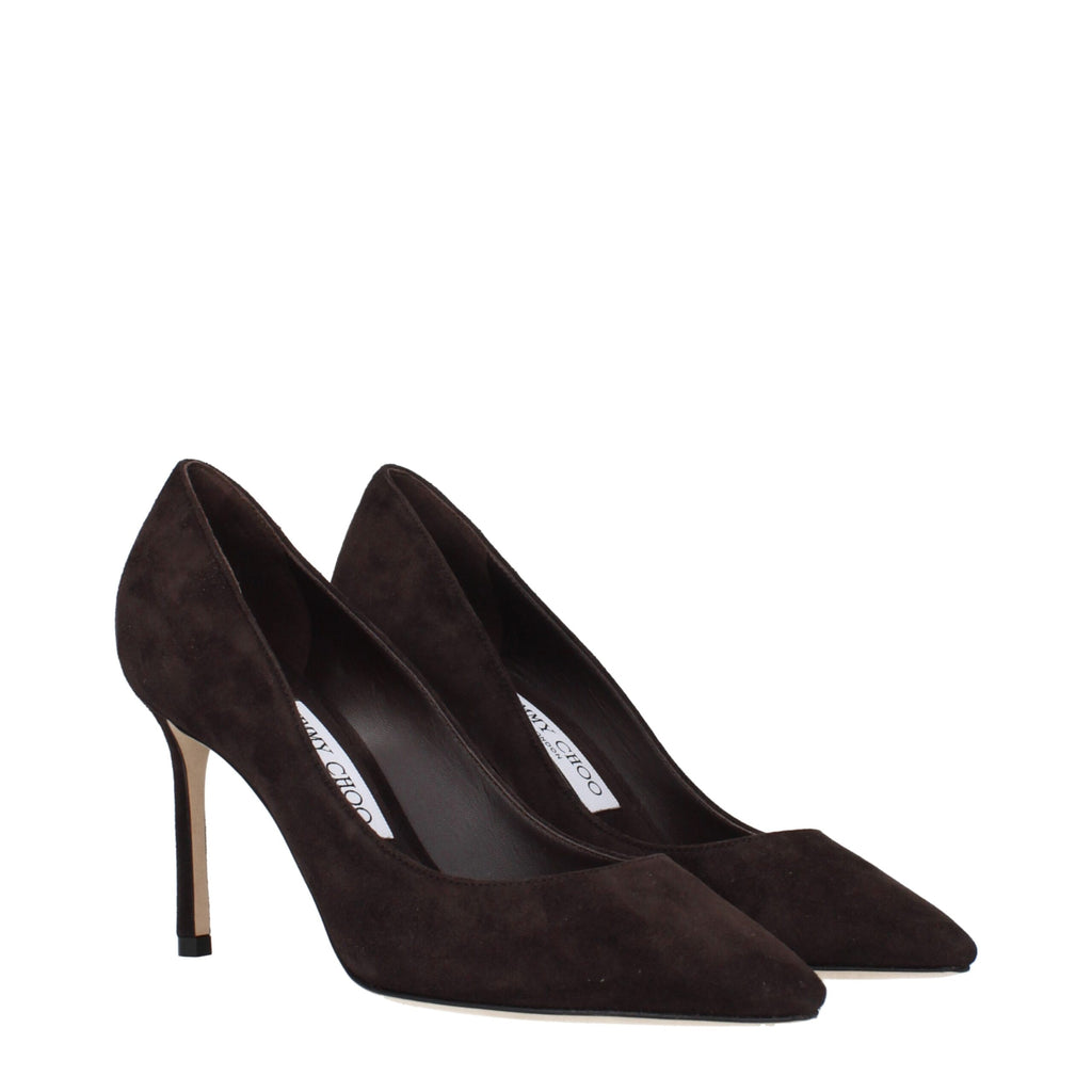 Jimmy Choo Braune Leder Pumps mit hohem Absatz