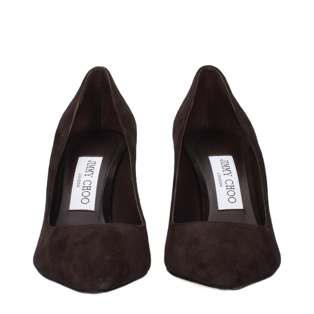 Jimmy Choo Braune Leder Pumps mit hohem Absatz