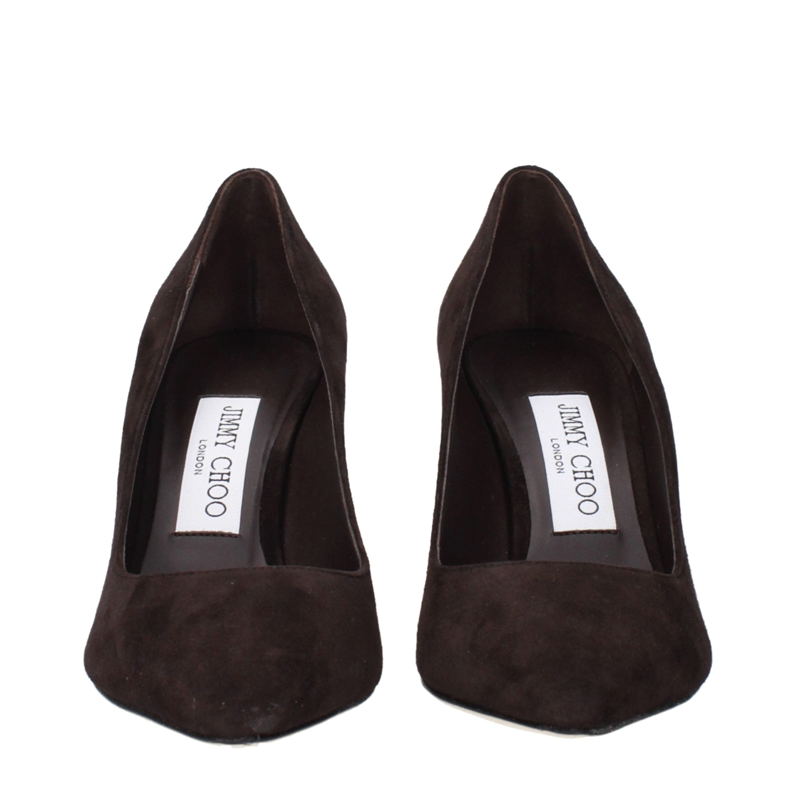 Jimmy Choo Braune Leder Pumps mit hohem Absatz