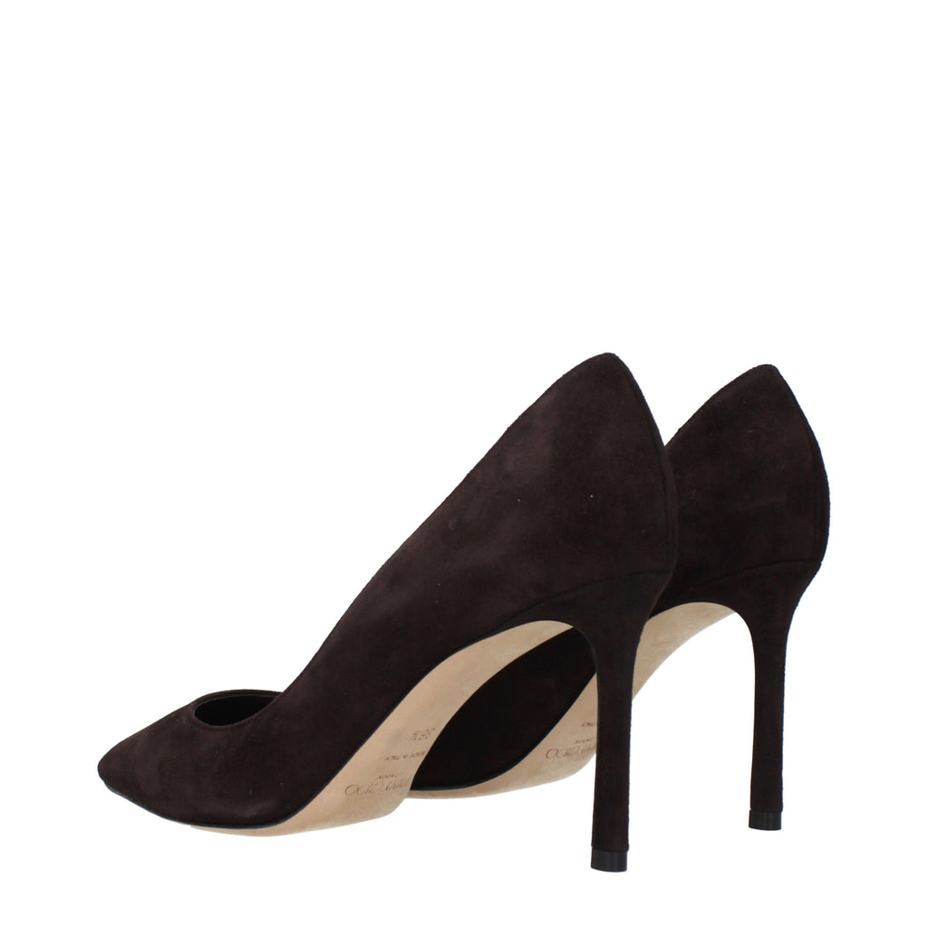 Jimmy Choo Braune Leder Pumps mit hohem Absatz