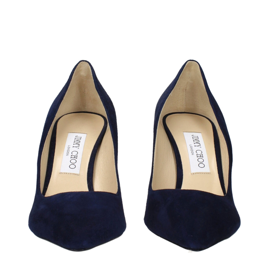 Jimmy Choo Blaue Leder High Heel Pumps