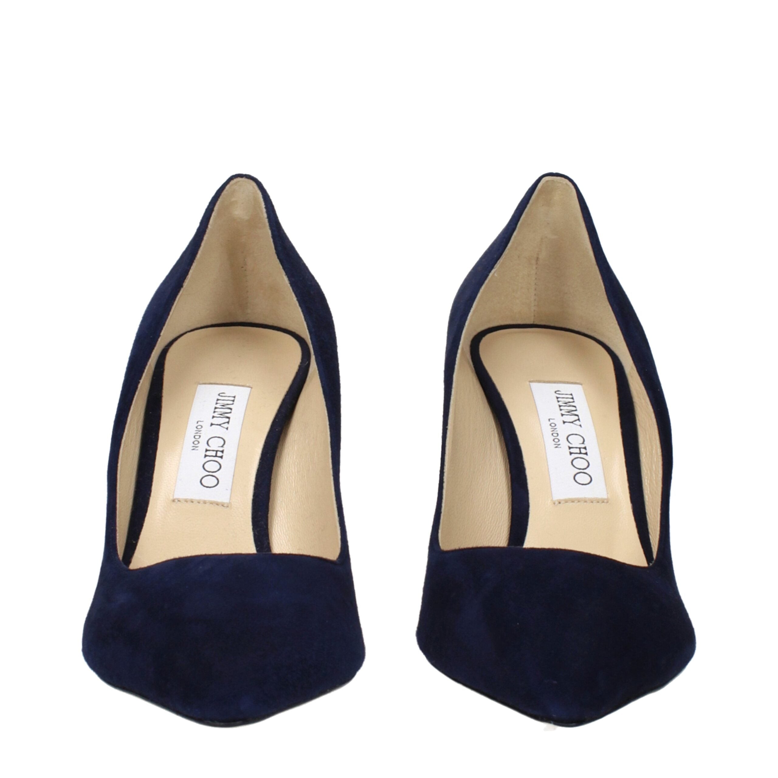Jimmy Choo Blaue Leder High Heel Pumps