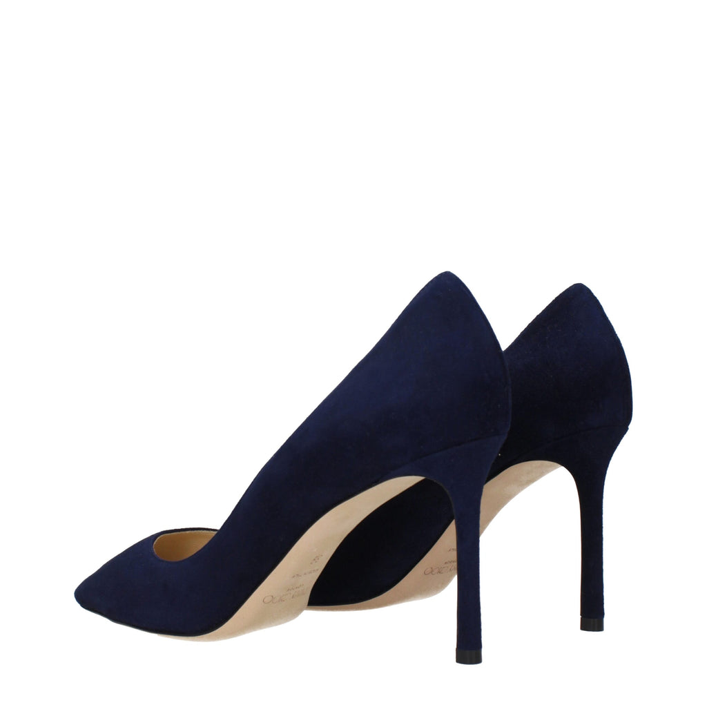 Jimmy Choo Blaue Leder High Heel Pumps