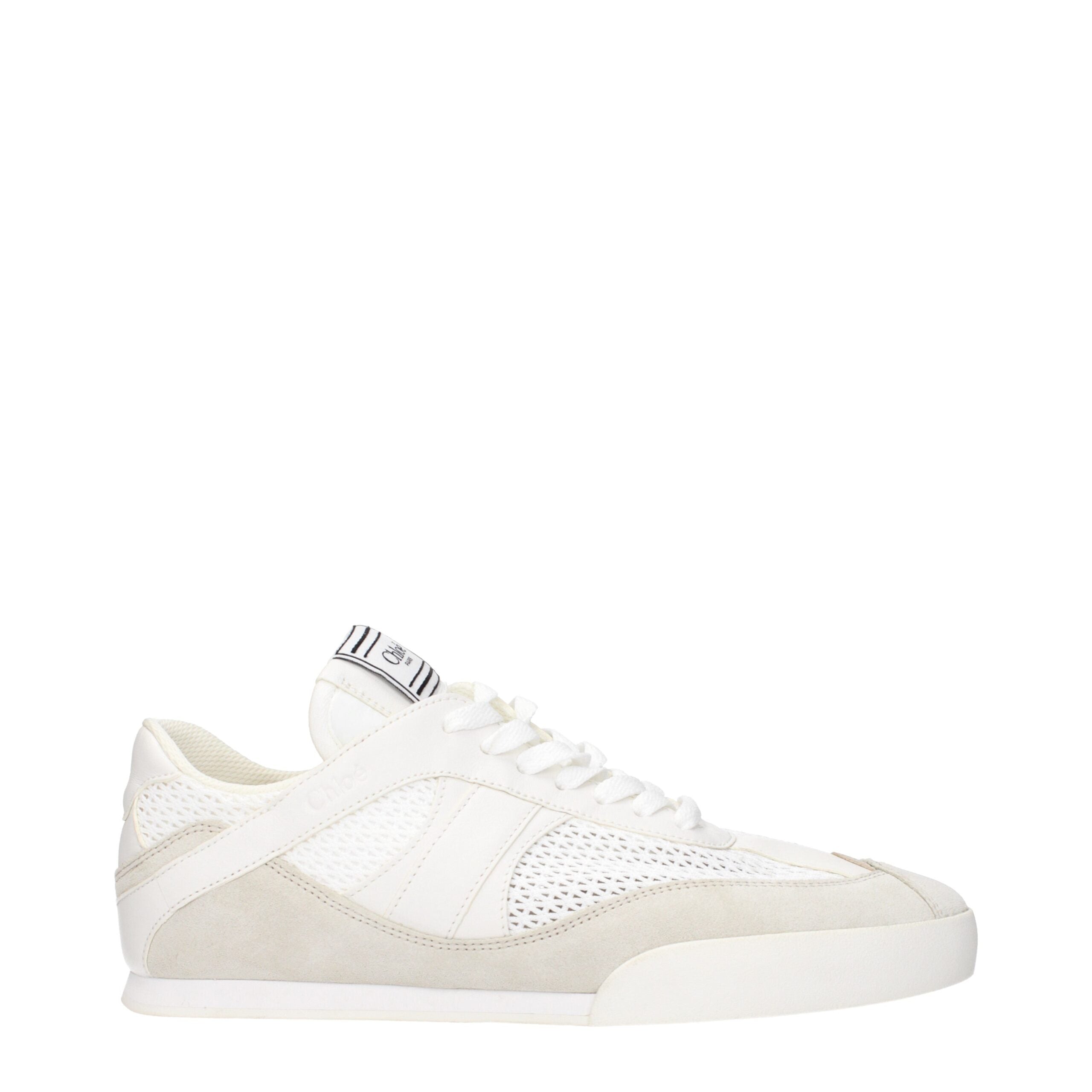 Chloé Weiße Stoff-Low Tops