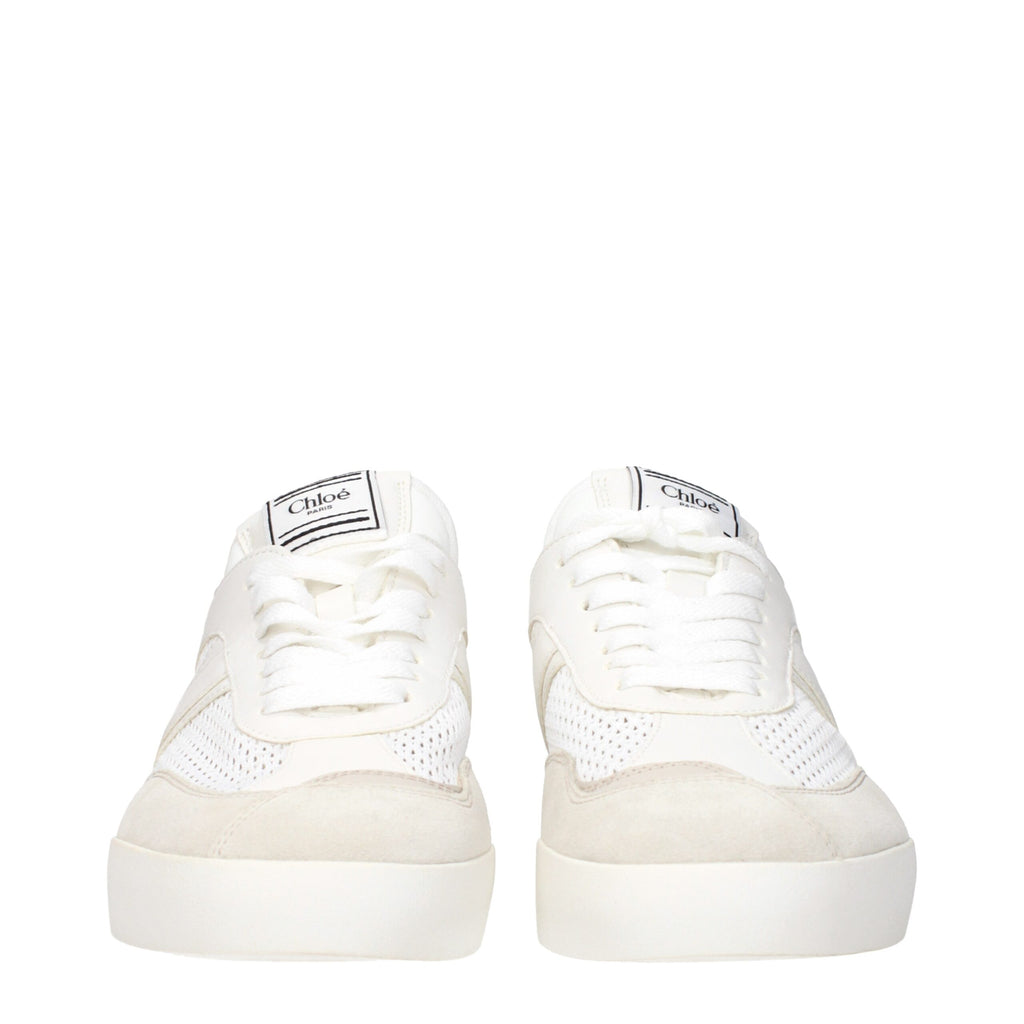 Chloé Weiße Stoff-Low Tops