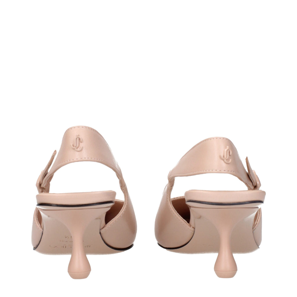 Jimmy Choo Rosa Leder Pumps mit hohem Absatz