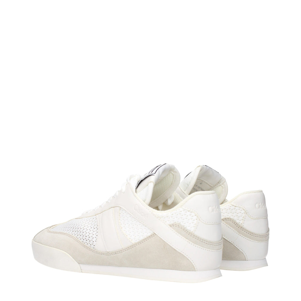 Chloé Weiße Stoff-Low Tops
