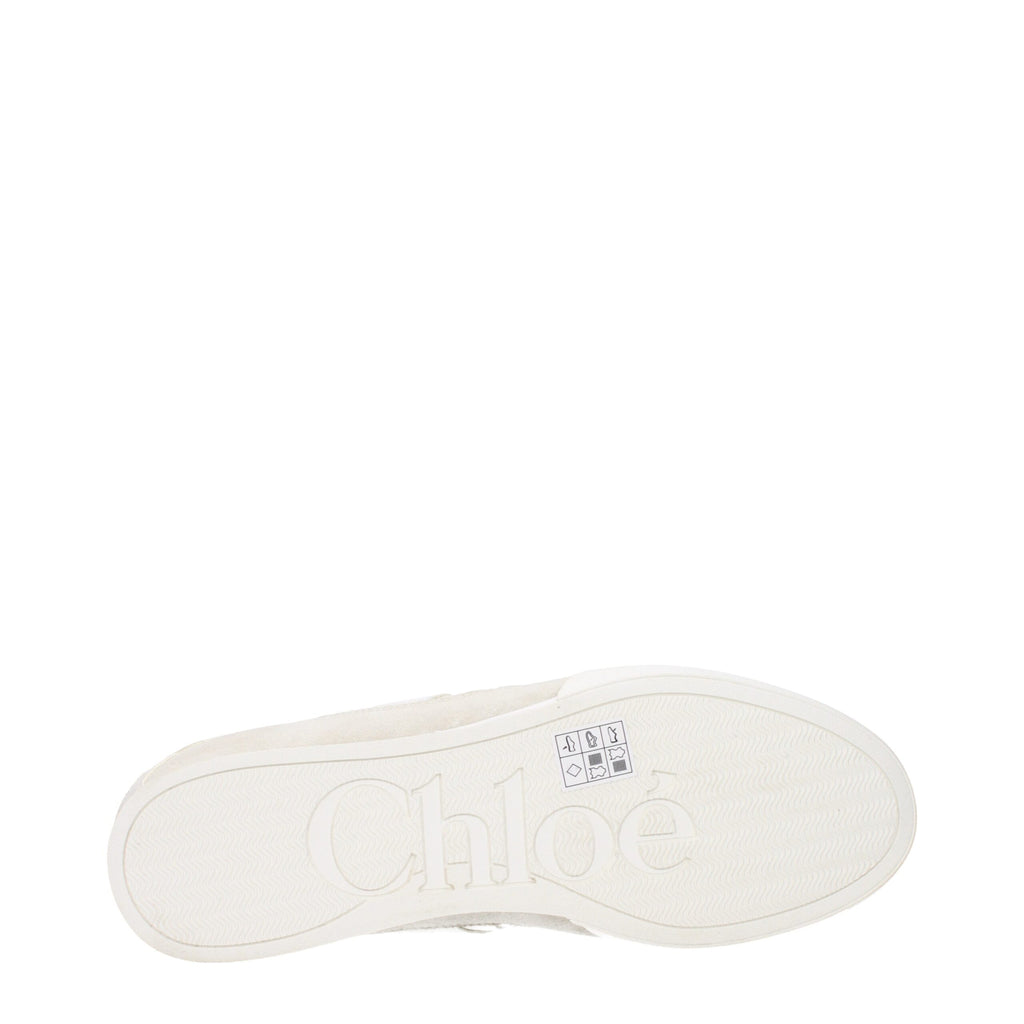 Chloé Weiße Stoff-Low Tops