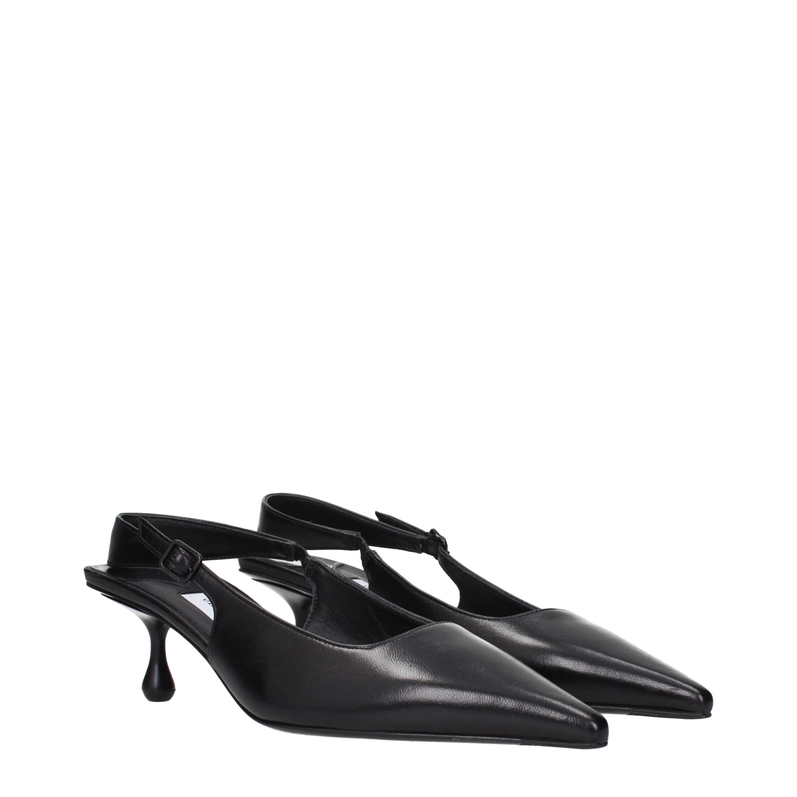 Jimmy Choo Flache Sandalen aus schwarzem Leder