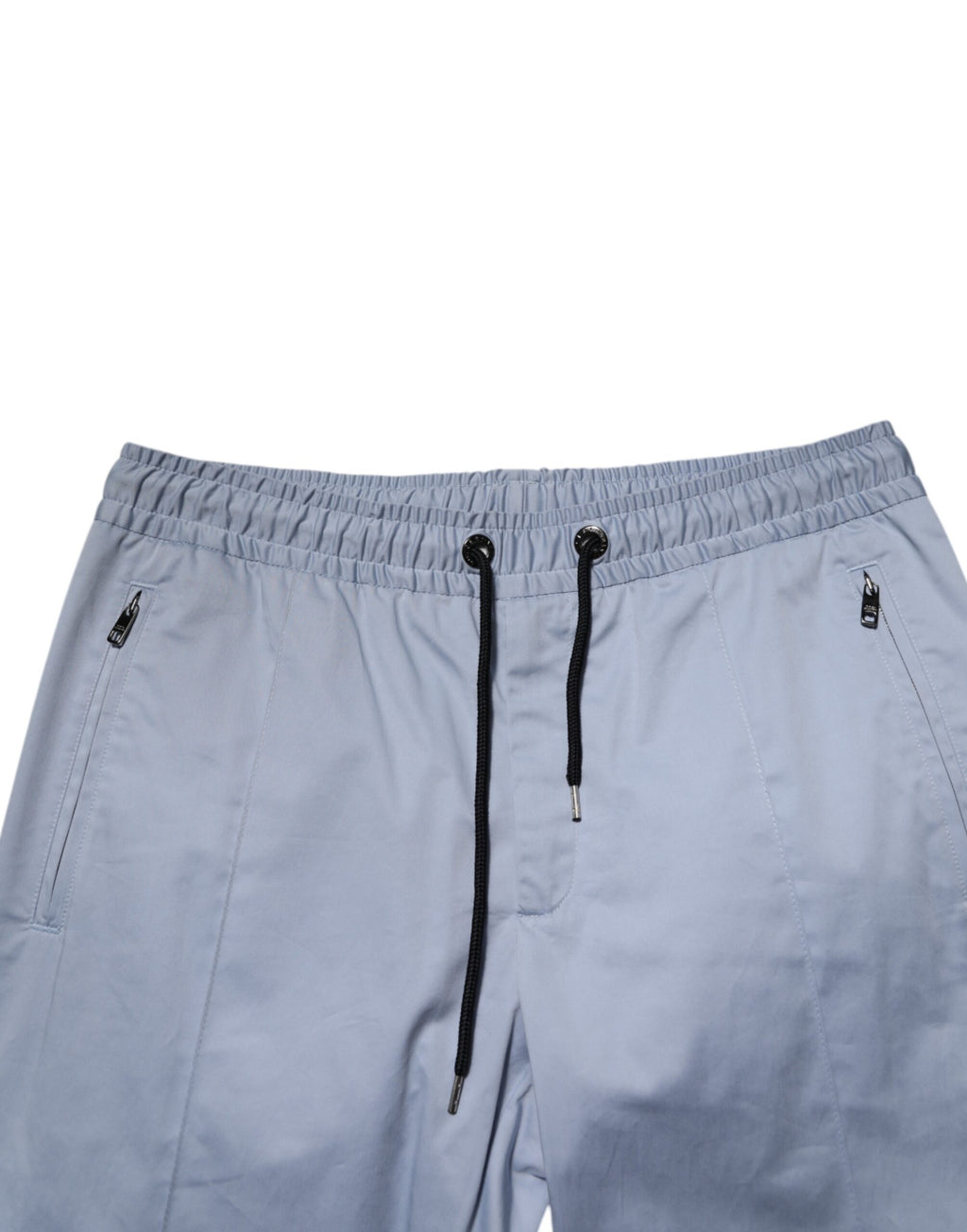 Dolce & Gabbana Hellblau Baumwolle Kordelzug Elastische Taille Männer Hosen