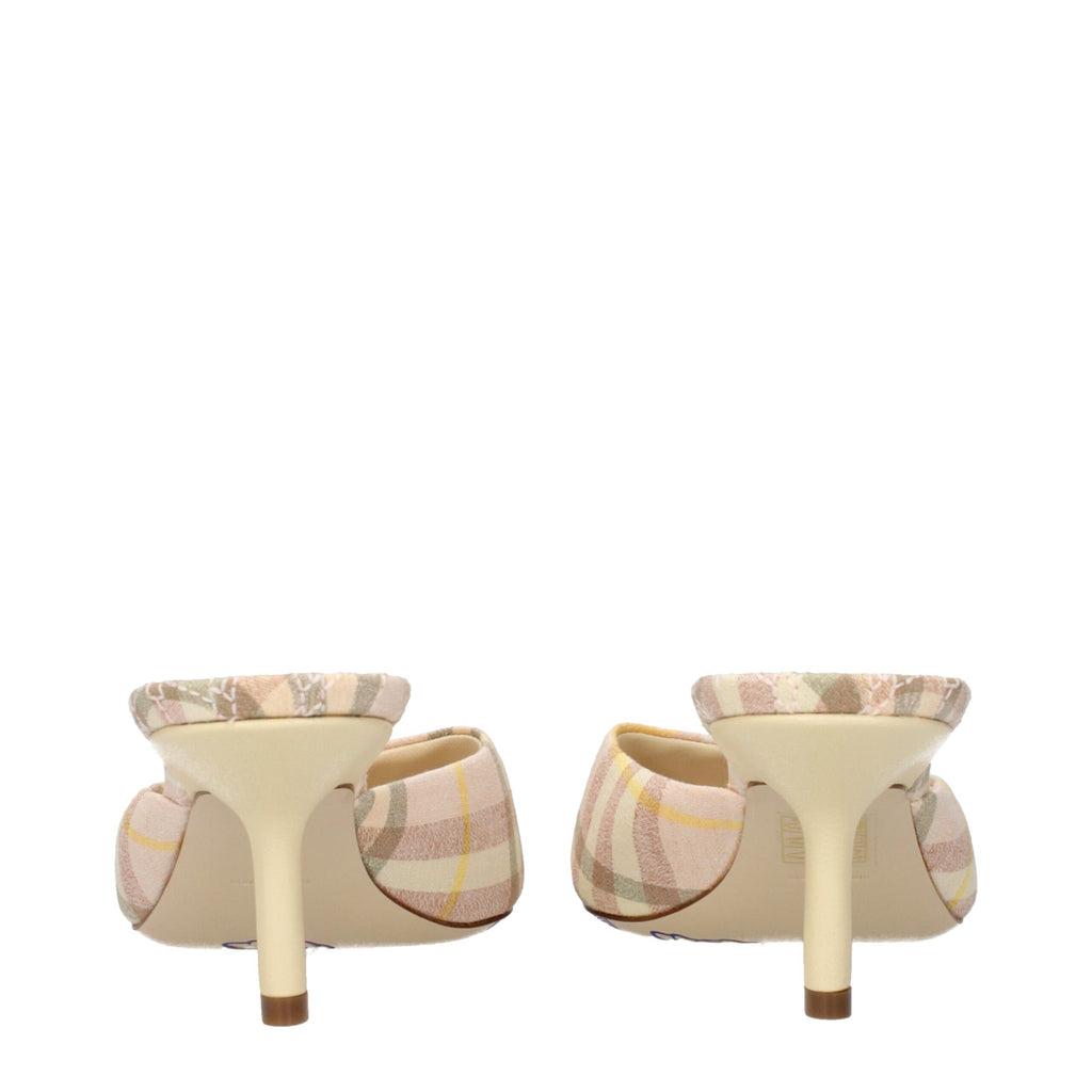 Burberry Rosa Stoff Stiletto Heels Sandalen