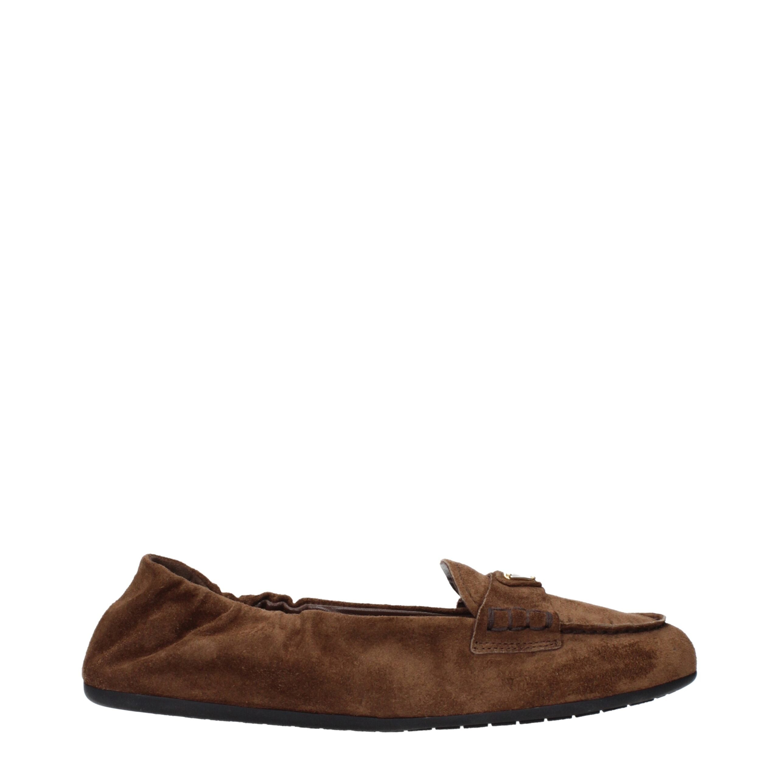 Prada Braune Leder Slipper
