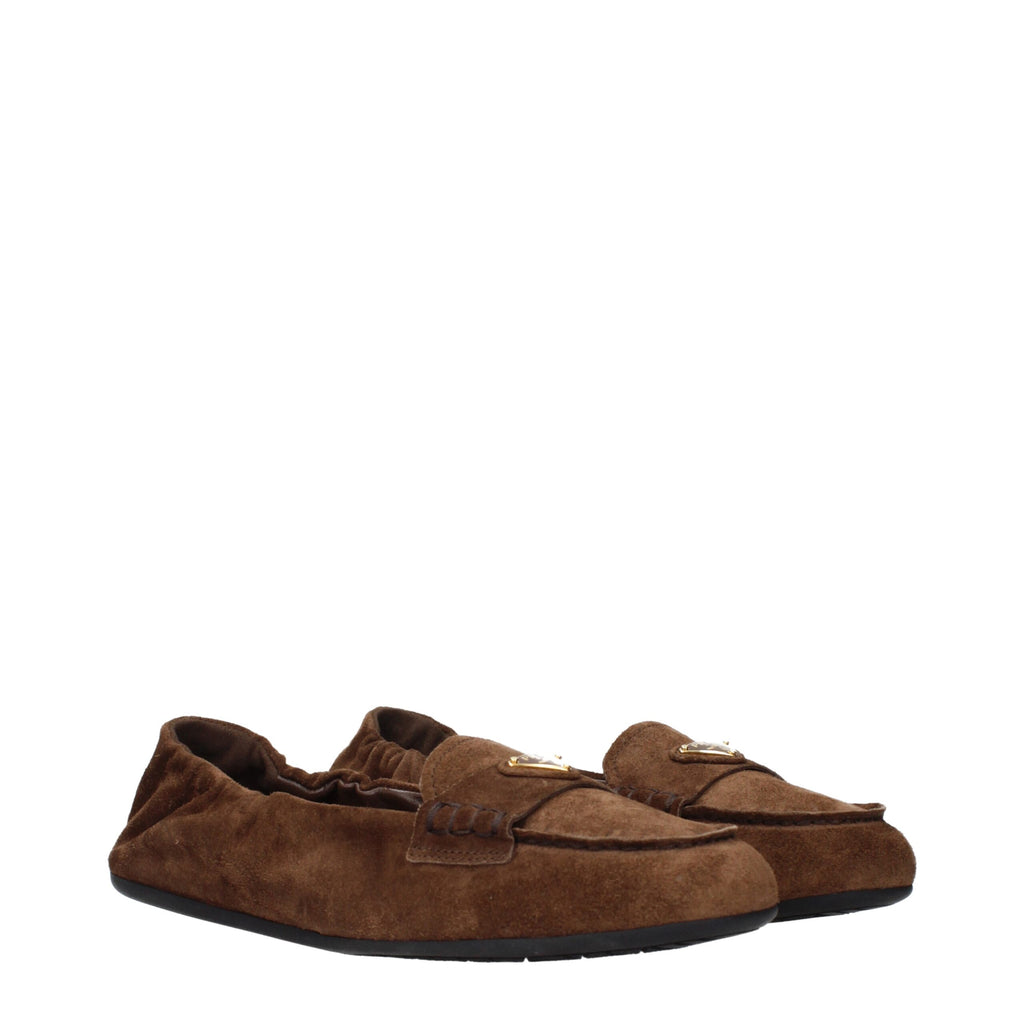 Prada Braune Leder Slipper