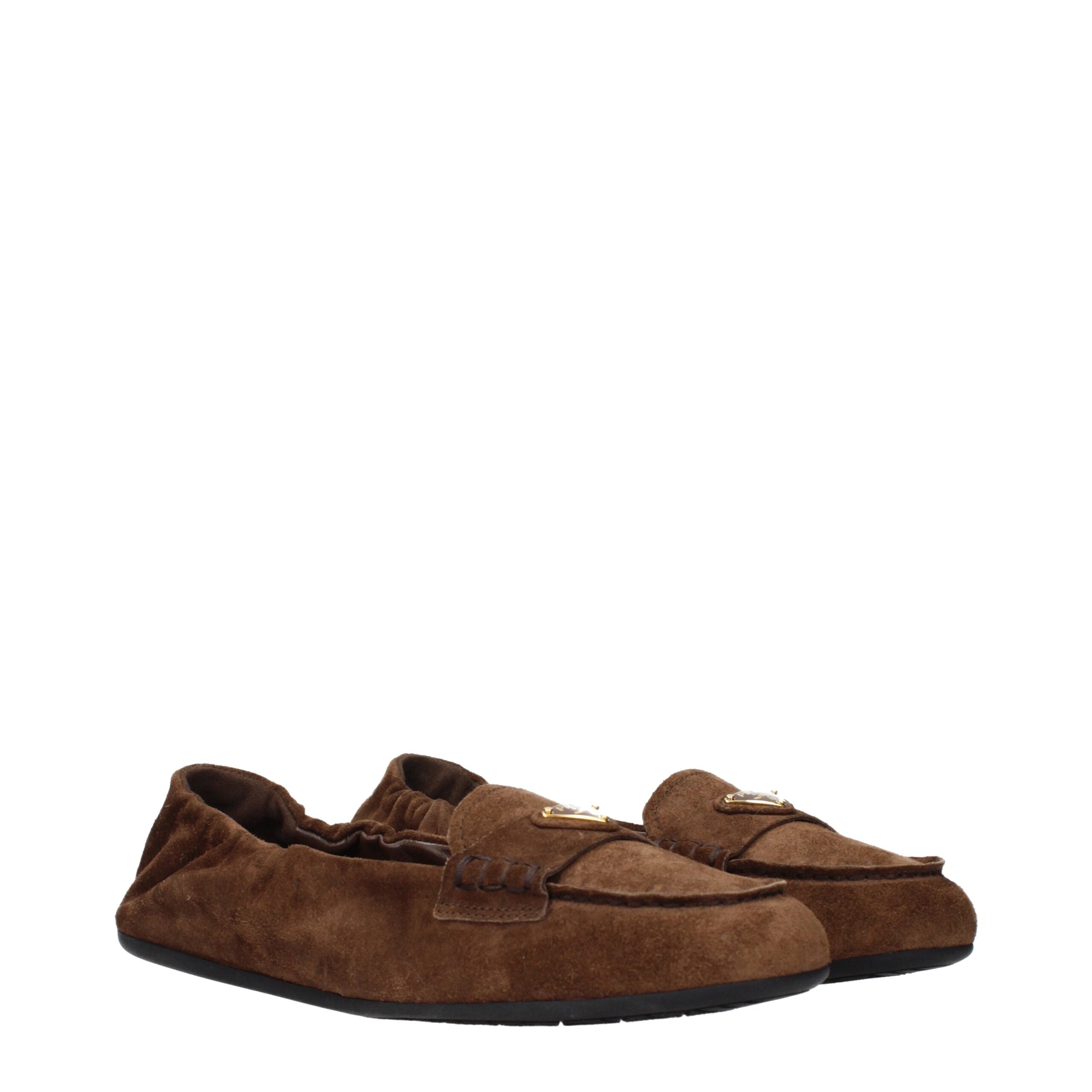 Prada Braune Leder Slipper