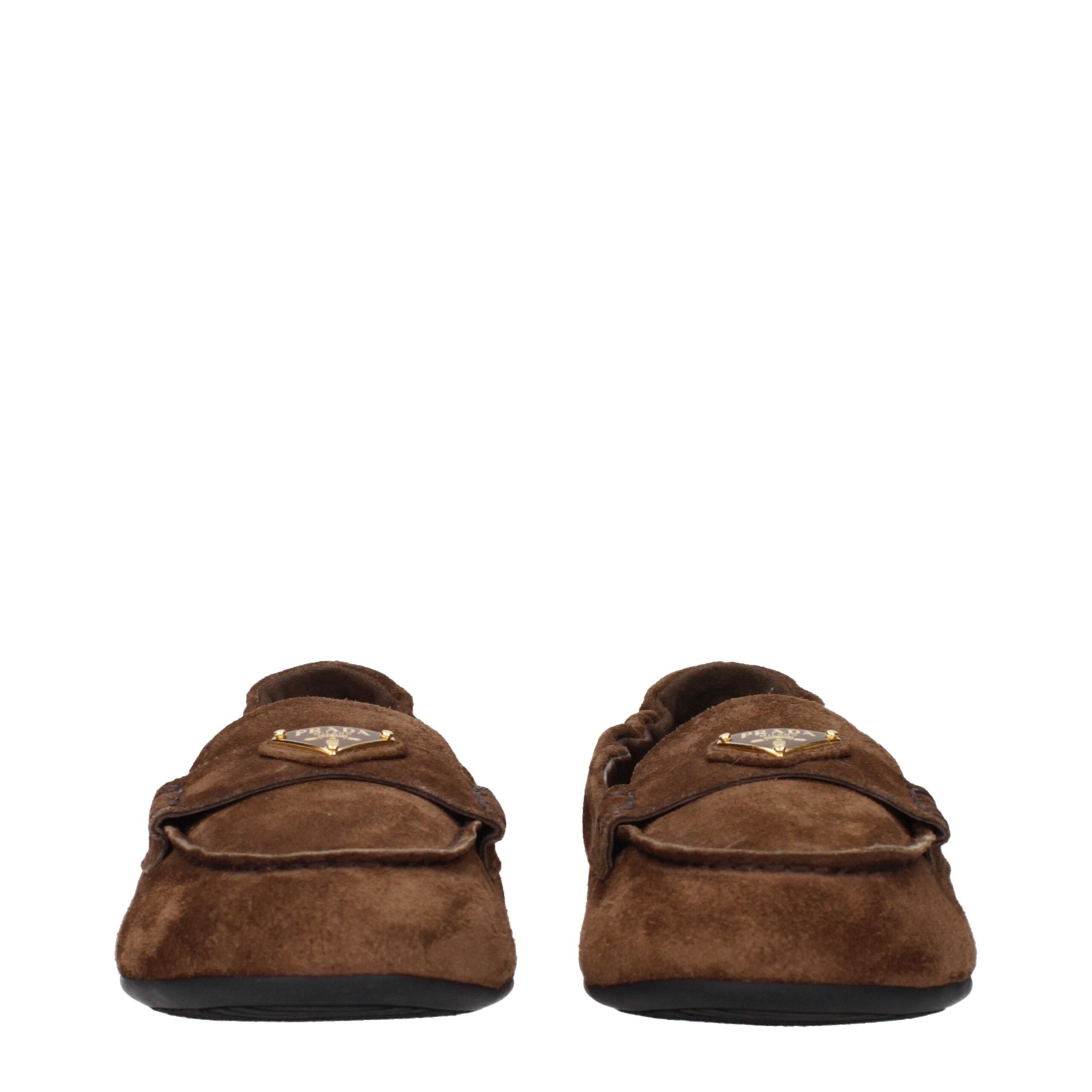 Prada Braune Leder Slipper