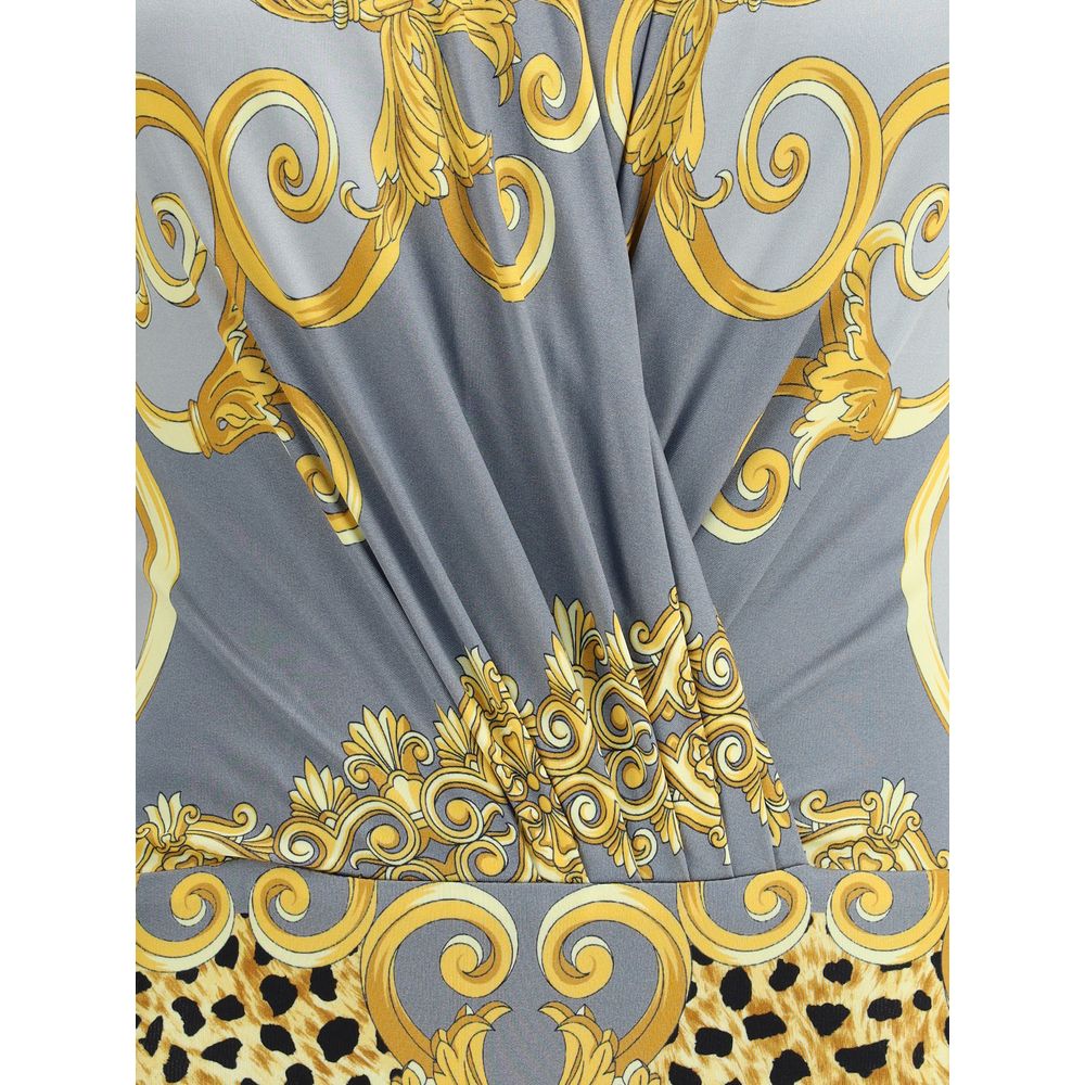 Versace Leopard drapierter Bodysuit