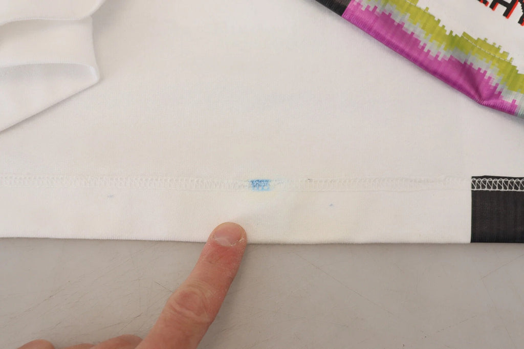 Dolce & Gabbana Multicolor Print Bluse Baumwolltank TV Print T-shirt